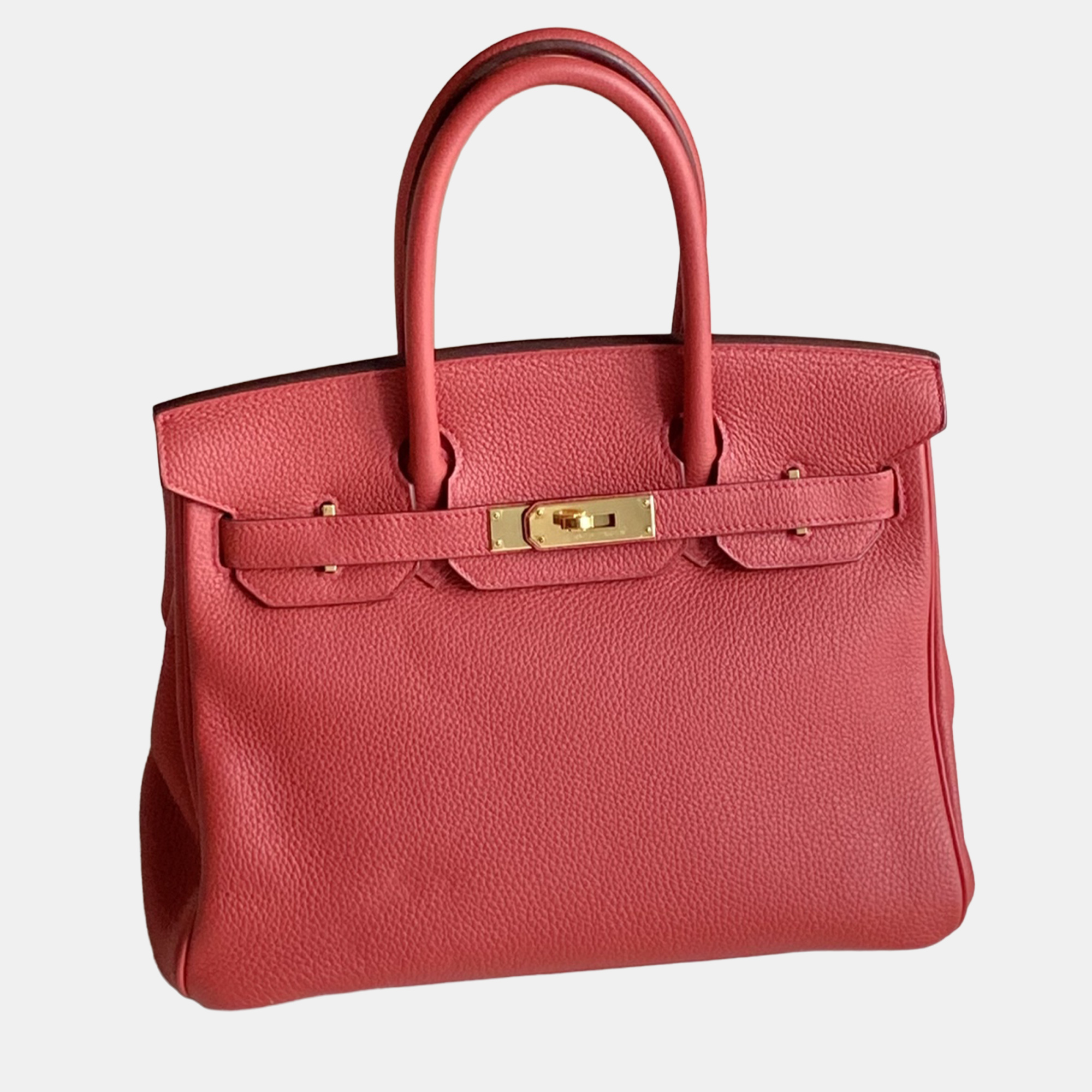 

Hermes Birkin 30 Leather Handbag, Red