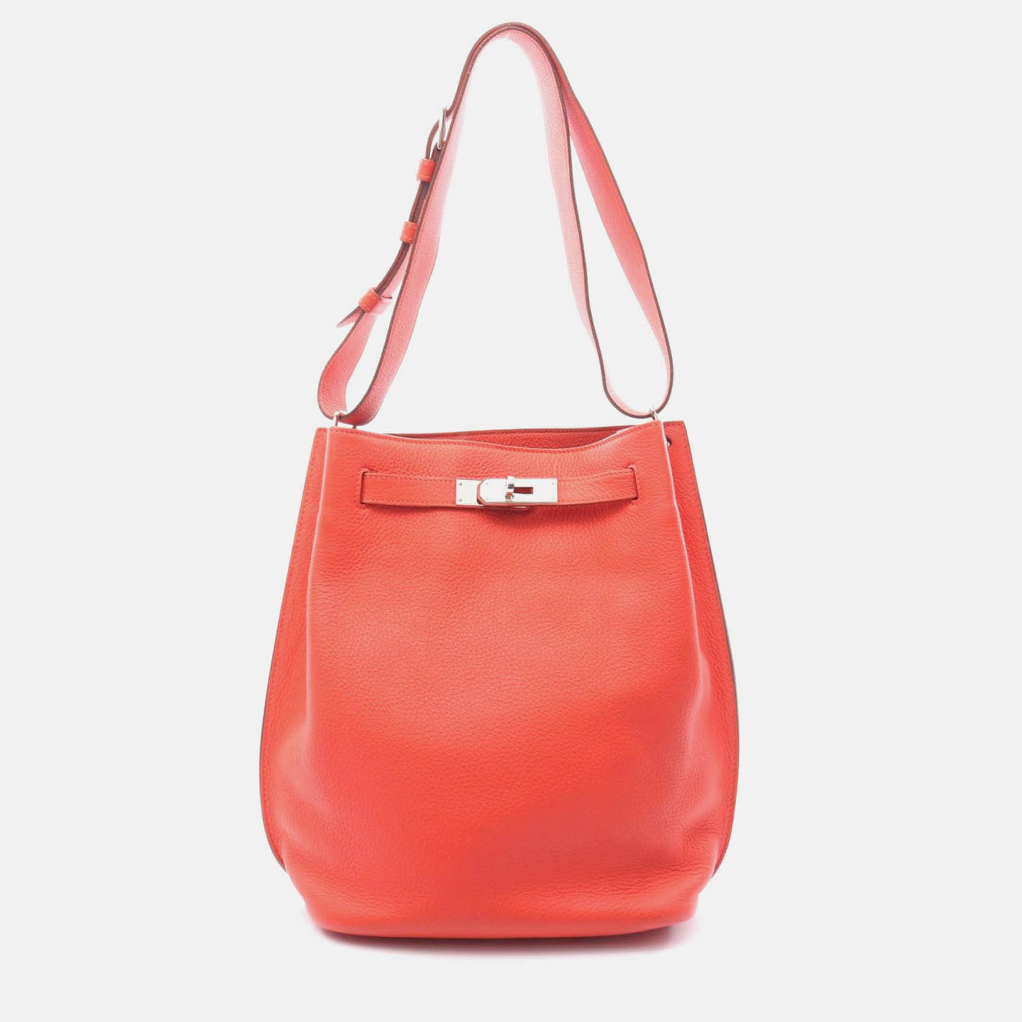 

Hermes So Kelly 22 Red Rose Jaipur Togo Leather Shoulder Bag, Pink