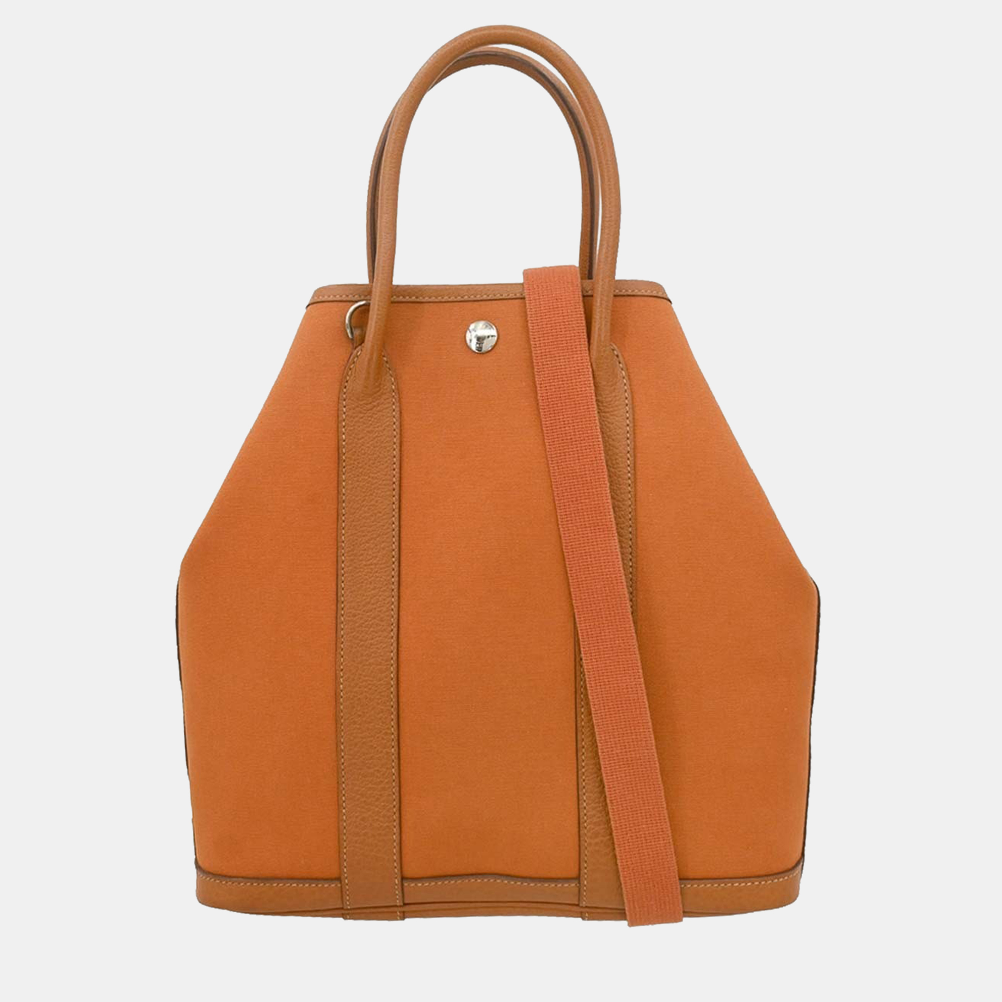

Hermes Garden File PM 2way Orange Toile Officier Buffalo Tote Bag
