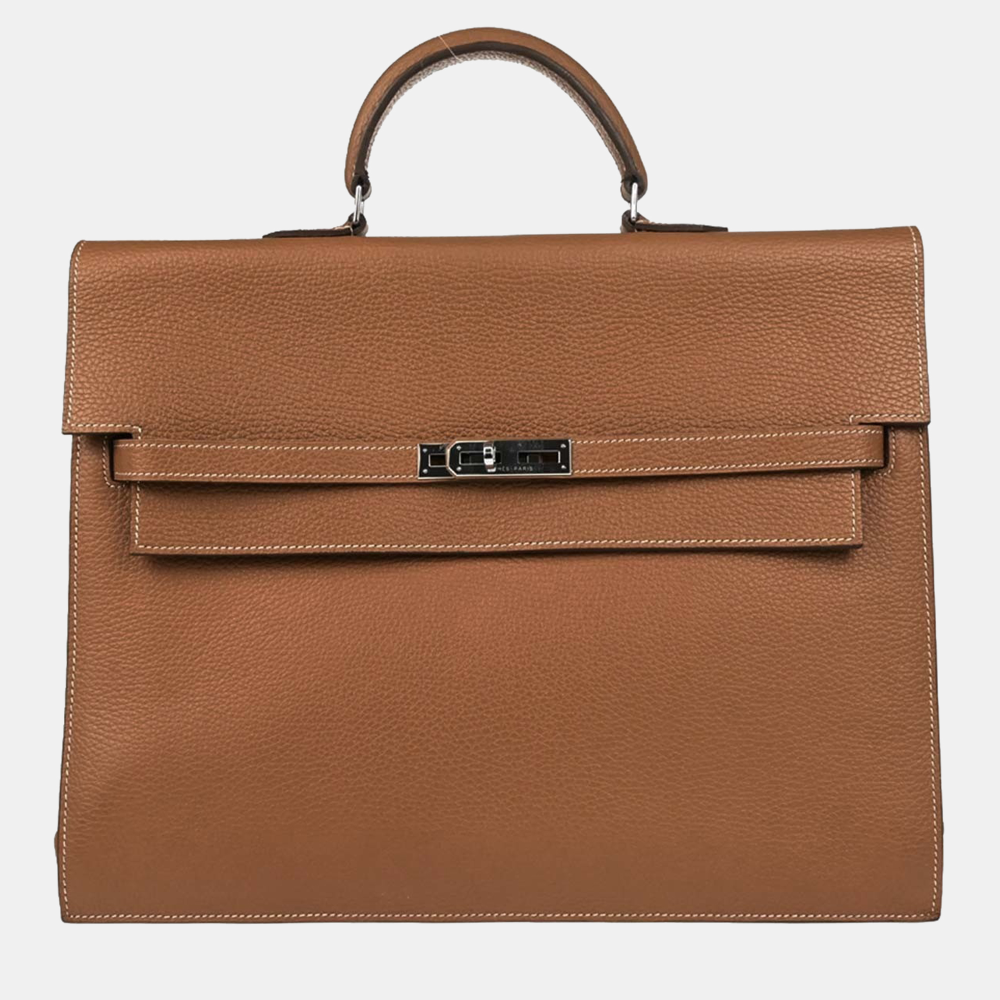 

Hermes Kelly Depeche 38 Gold Taurillon Clemence Business Handbag