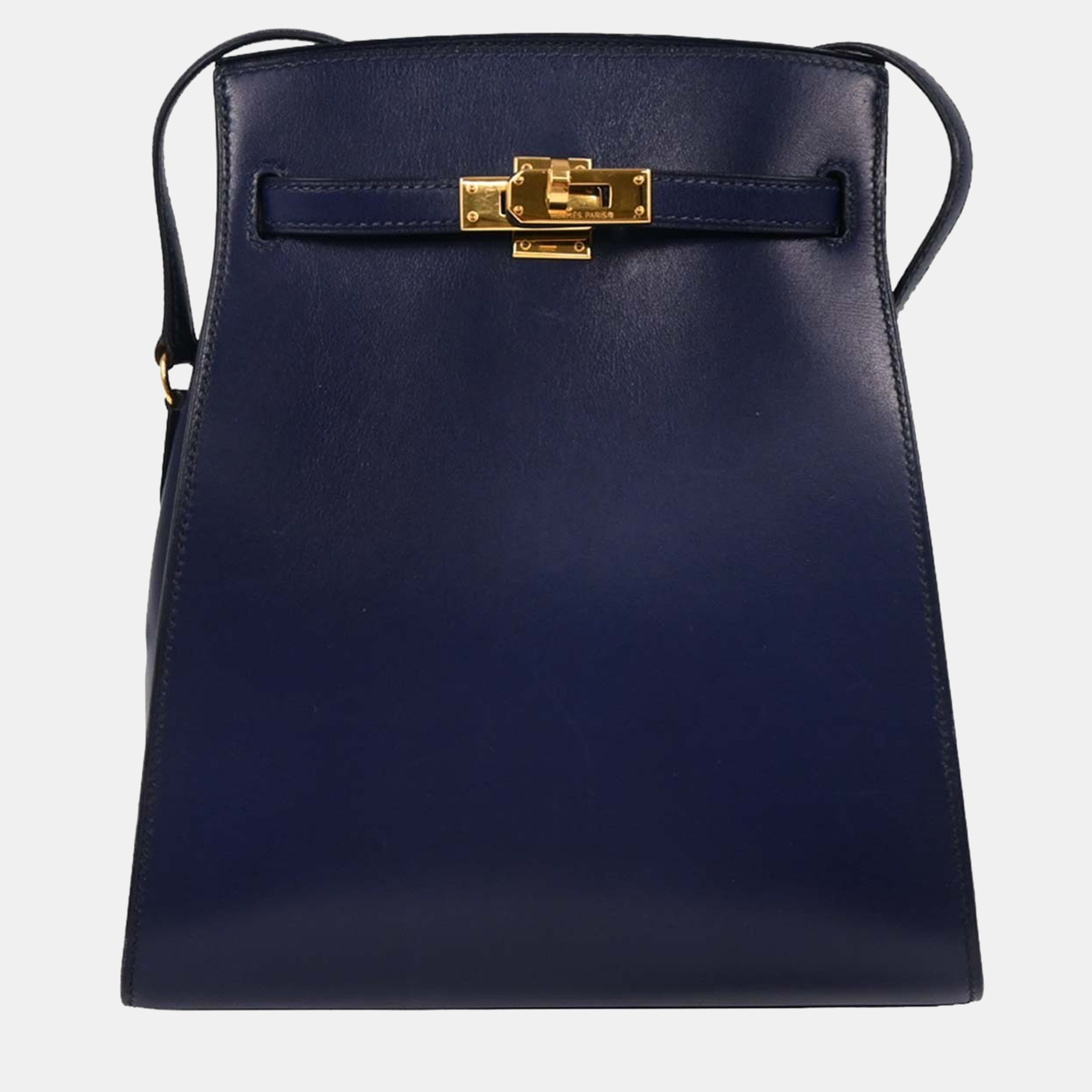 

Hermes Kelly Sport Navy Blue Box Calf Shoulder Bag PM