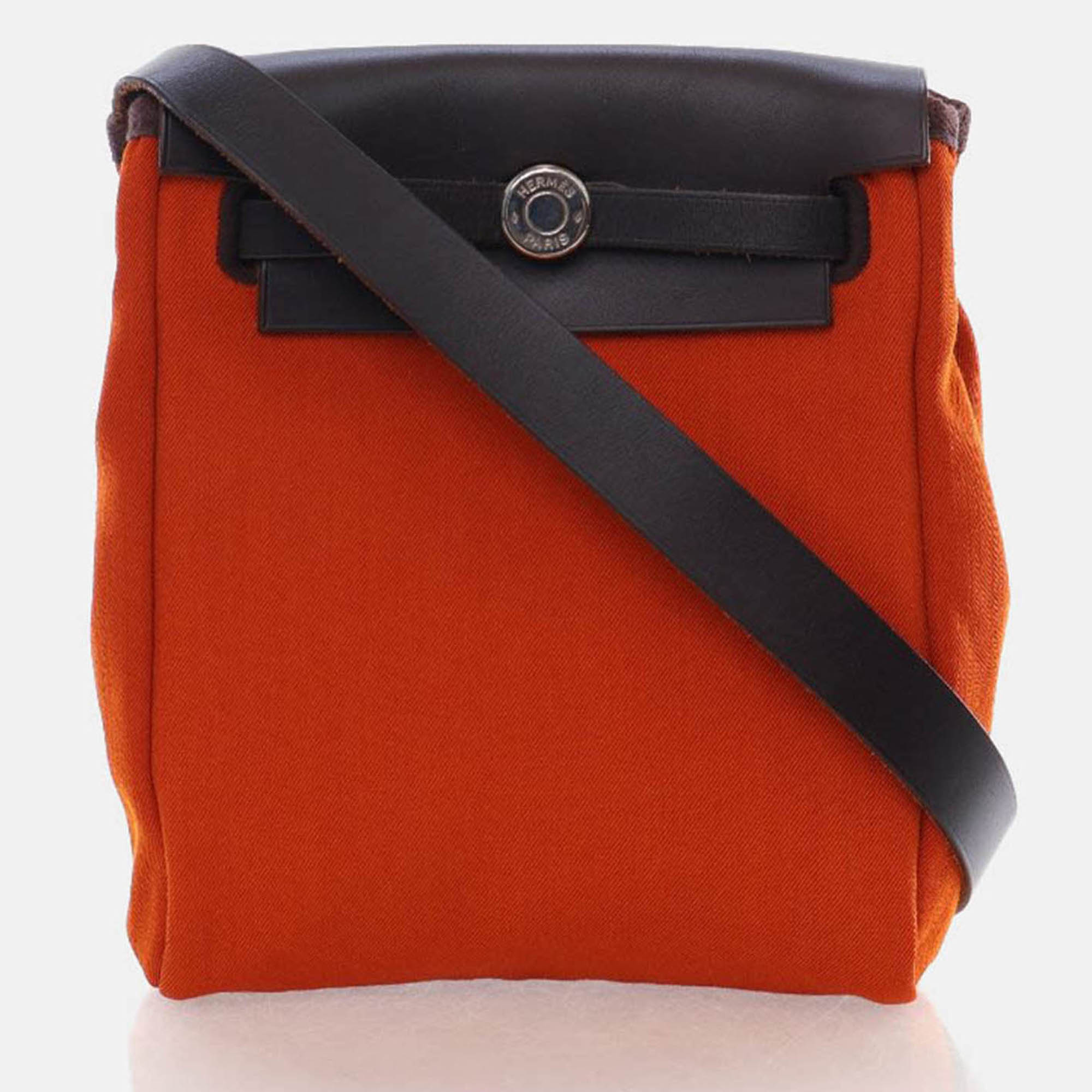 

Hermes Herbag TPM Orange Canvas Bag
