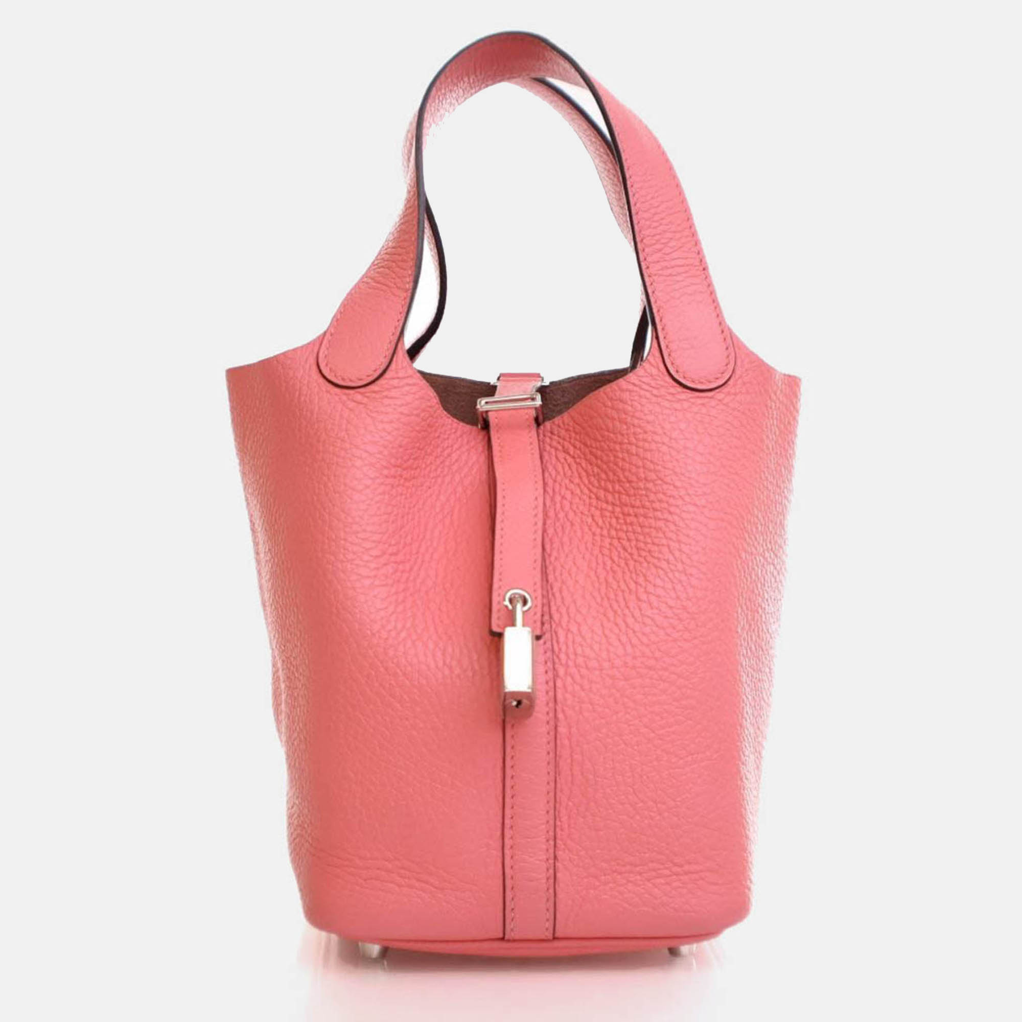

Hermes Picotin Lock 18 Rose Azalee Clemence Bag, Pink
