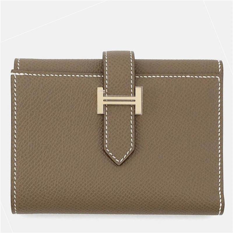 

Hermes Bean Combine Etoupe Epsom Wallet, Brown