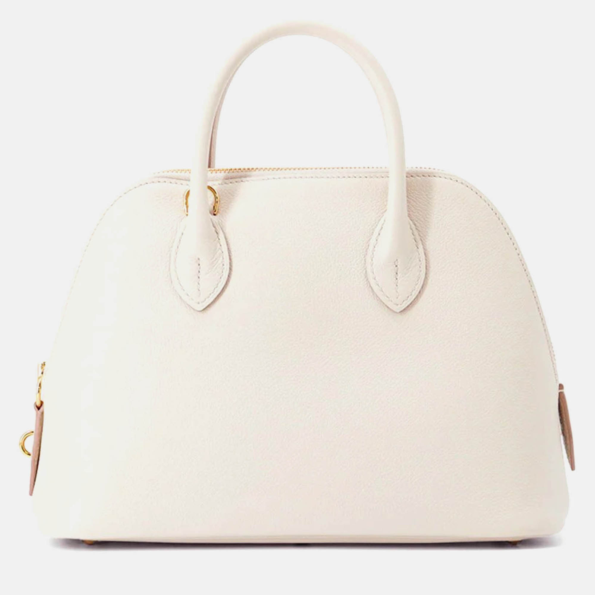 

Hermes Bolide 1923 Beton Evercolor 25 Handbag, White