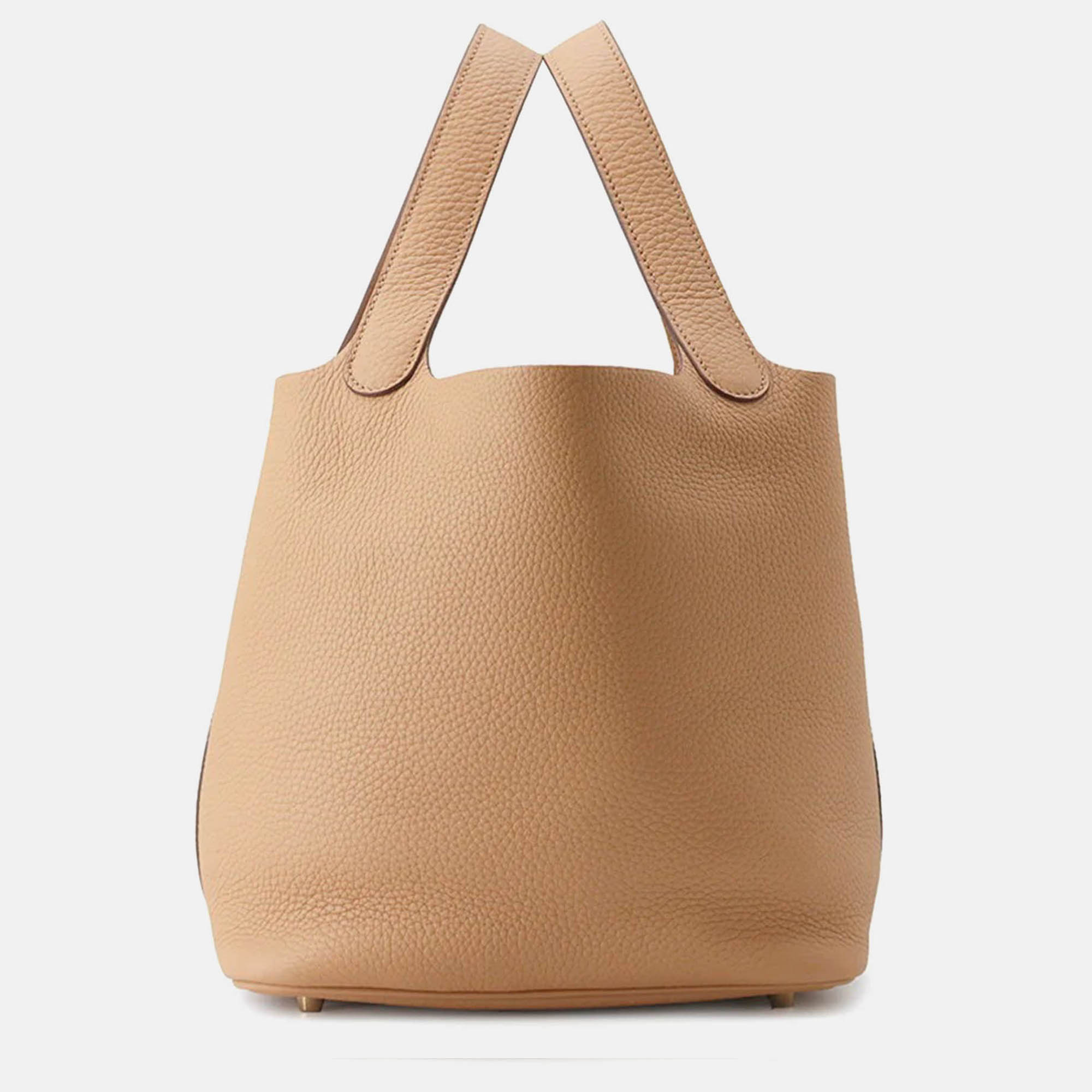 

Hermes Picotin Lock MM Chai Taurillon Clemence Bag, Brown