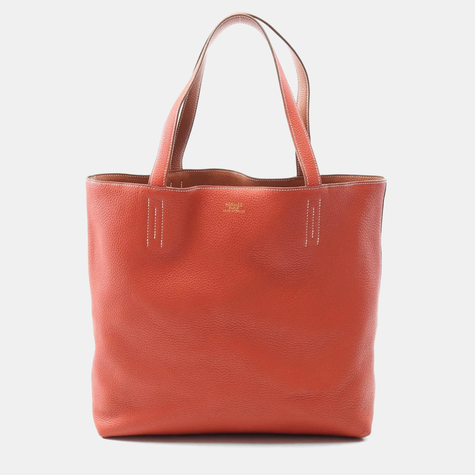 

Hermes Doble Sense36 Brown Sanguine Clemence Leather Q Tote