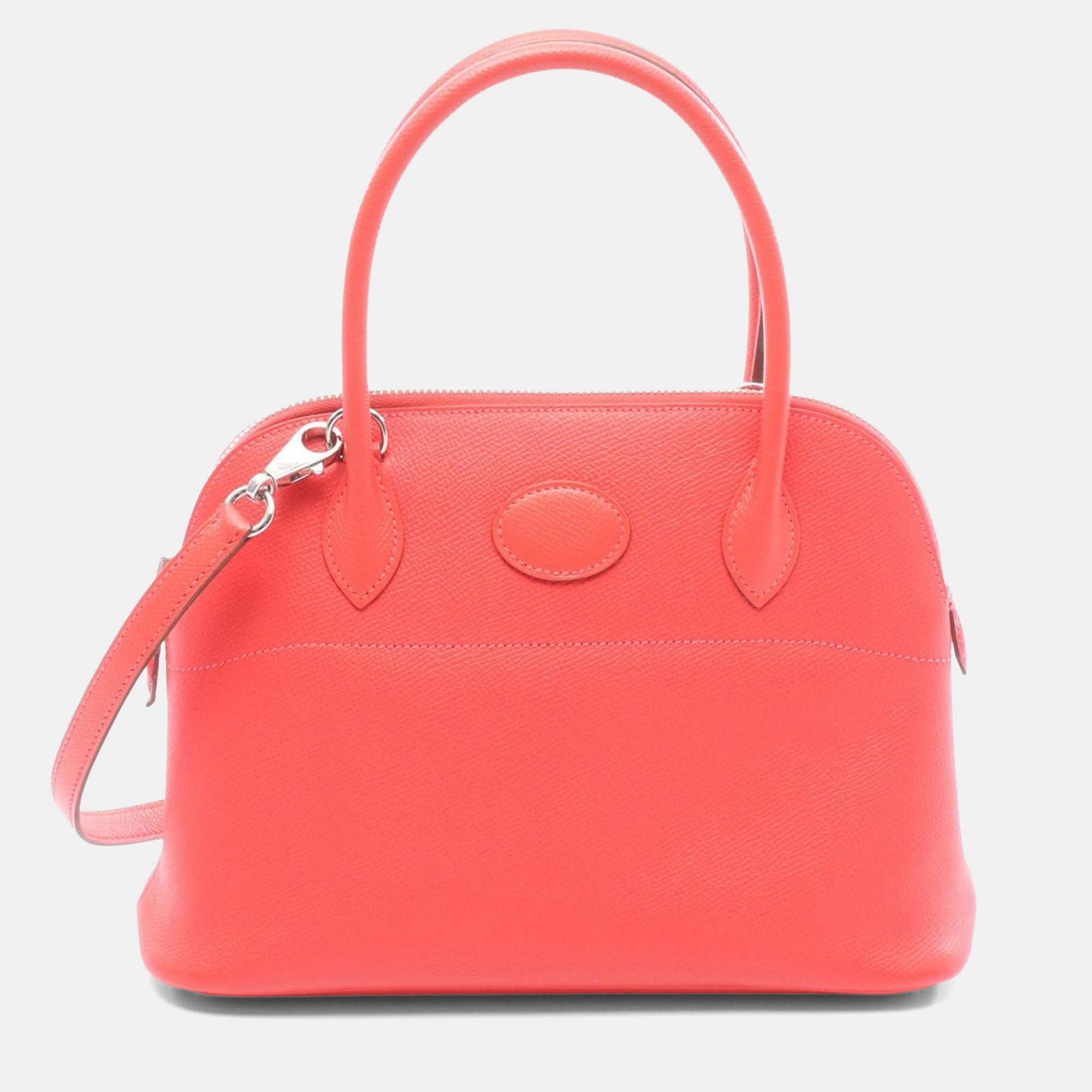 

Hermes Bolide27 Shoulder Handbag 041693Ck Epsom Leather Rose Jaipur, Pink
