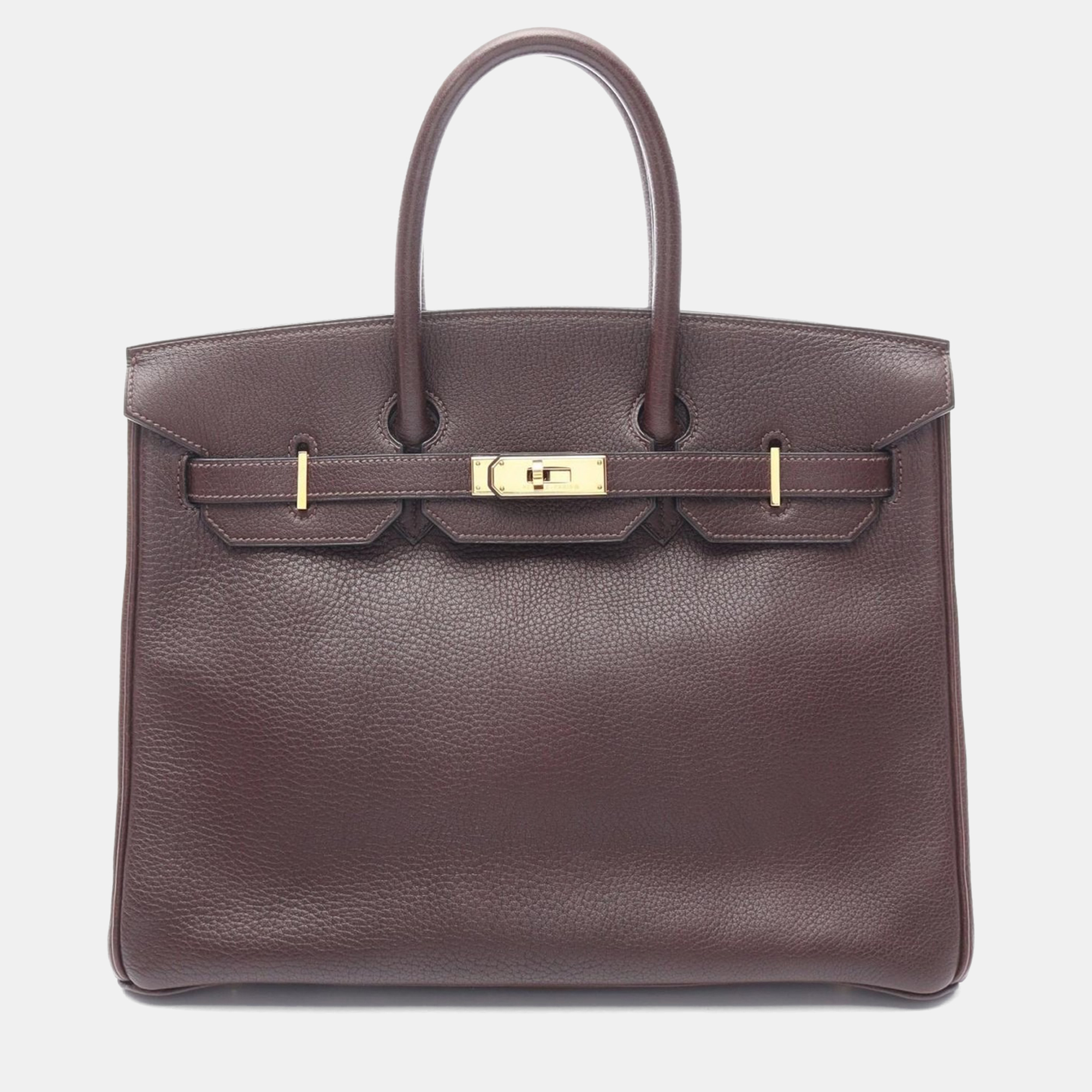 

Hermes Birkin 35 Brown/Havane Ardennes Leather Top Handle Bag