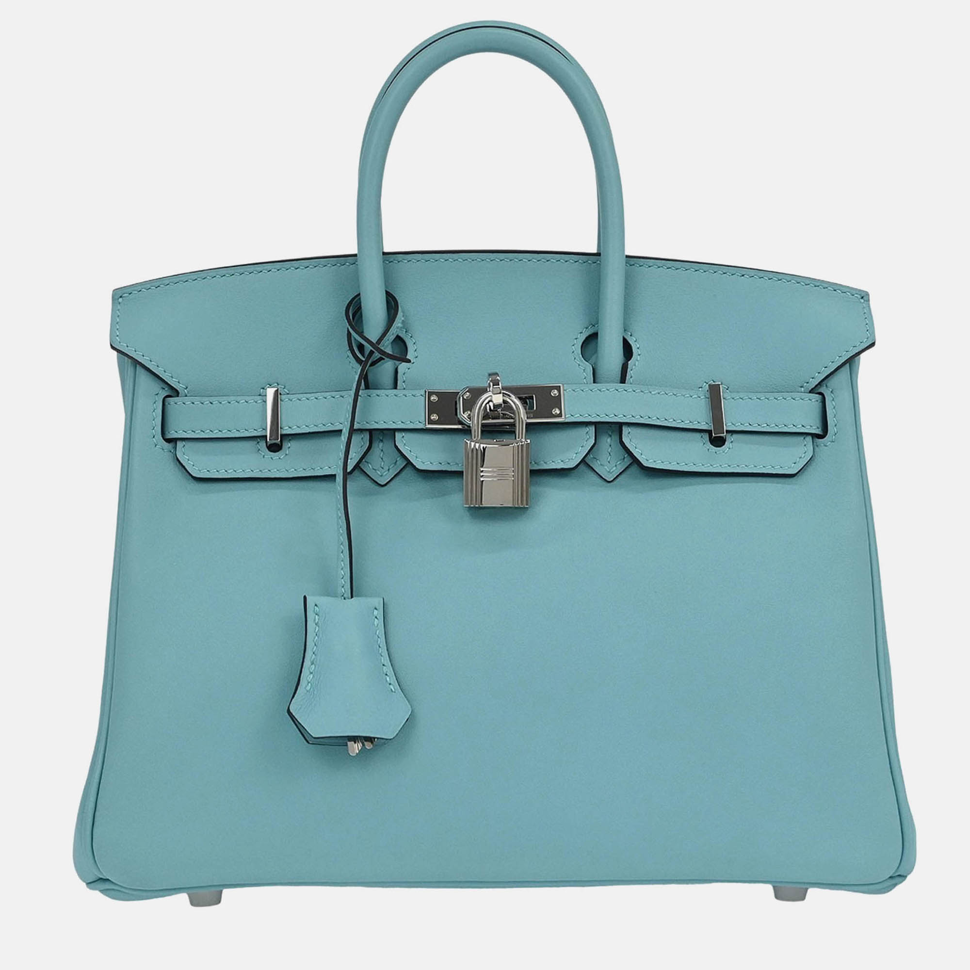 

Hermes Birkin 25 Swift Blue Atoll Handbag
