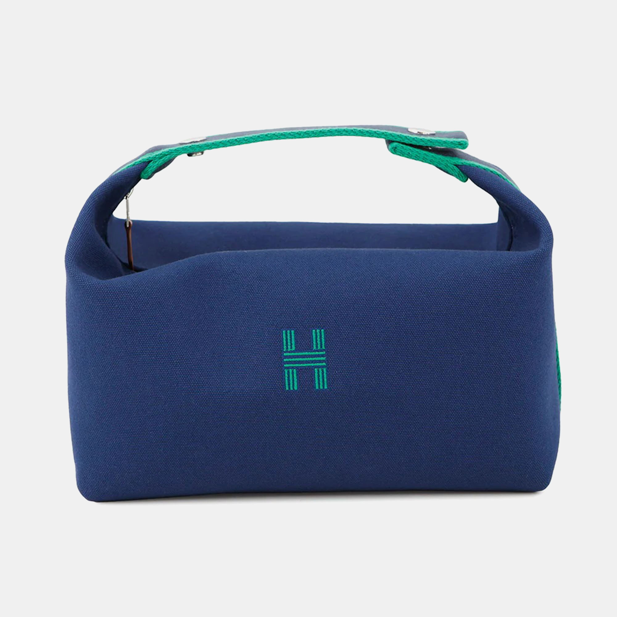

Hermes Brid A Black Navy Canvas GM Bag, Blue