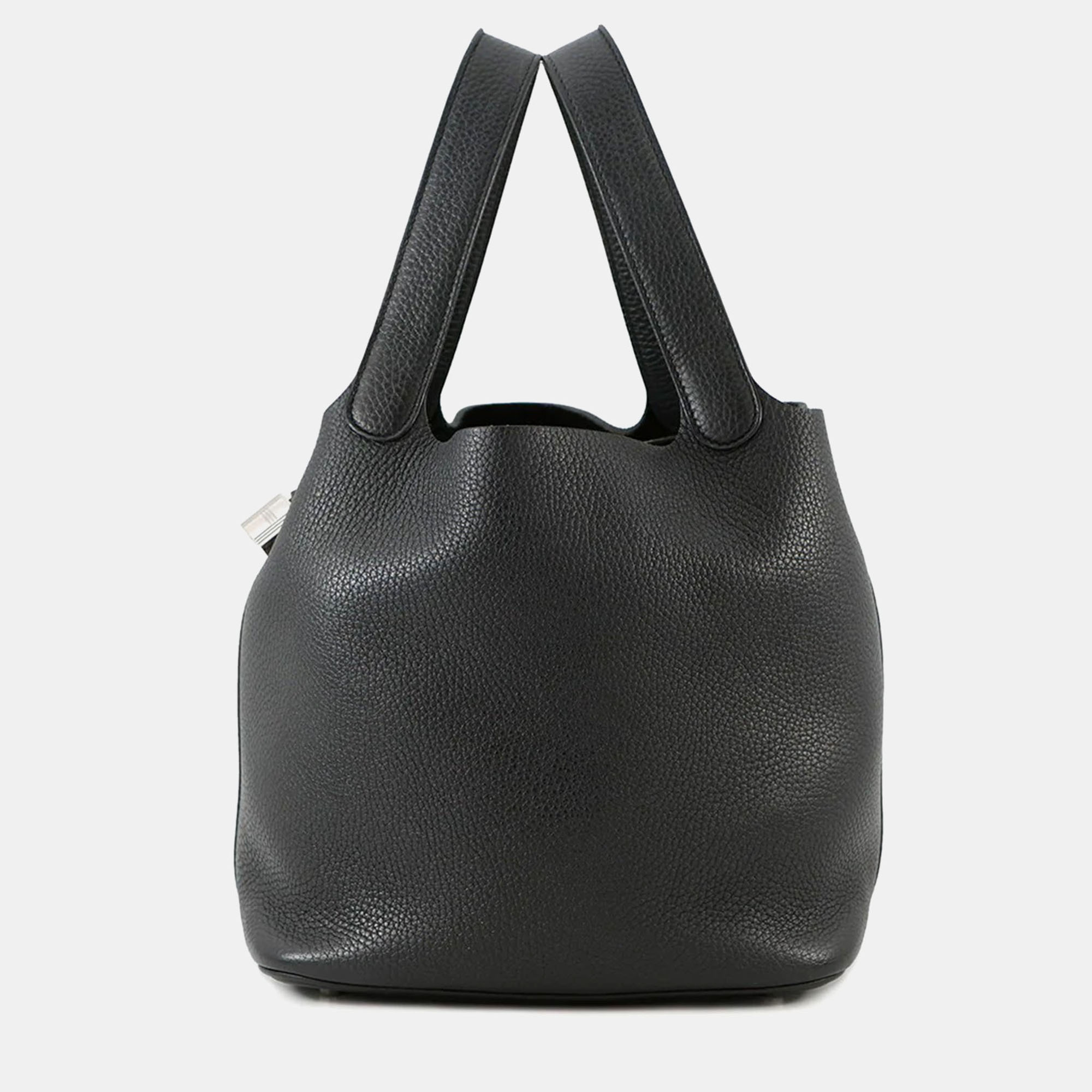 

Hermes Picotin Lock 22 Black Taurillon Clemence Bag