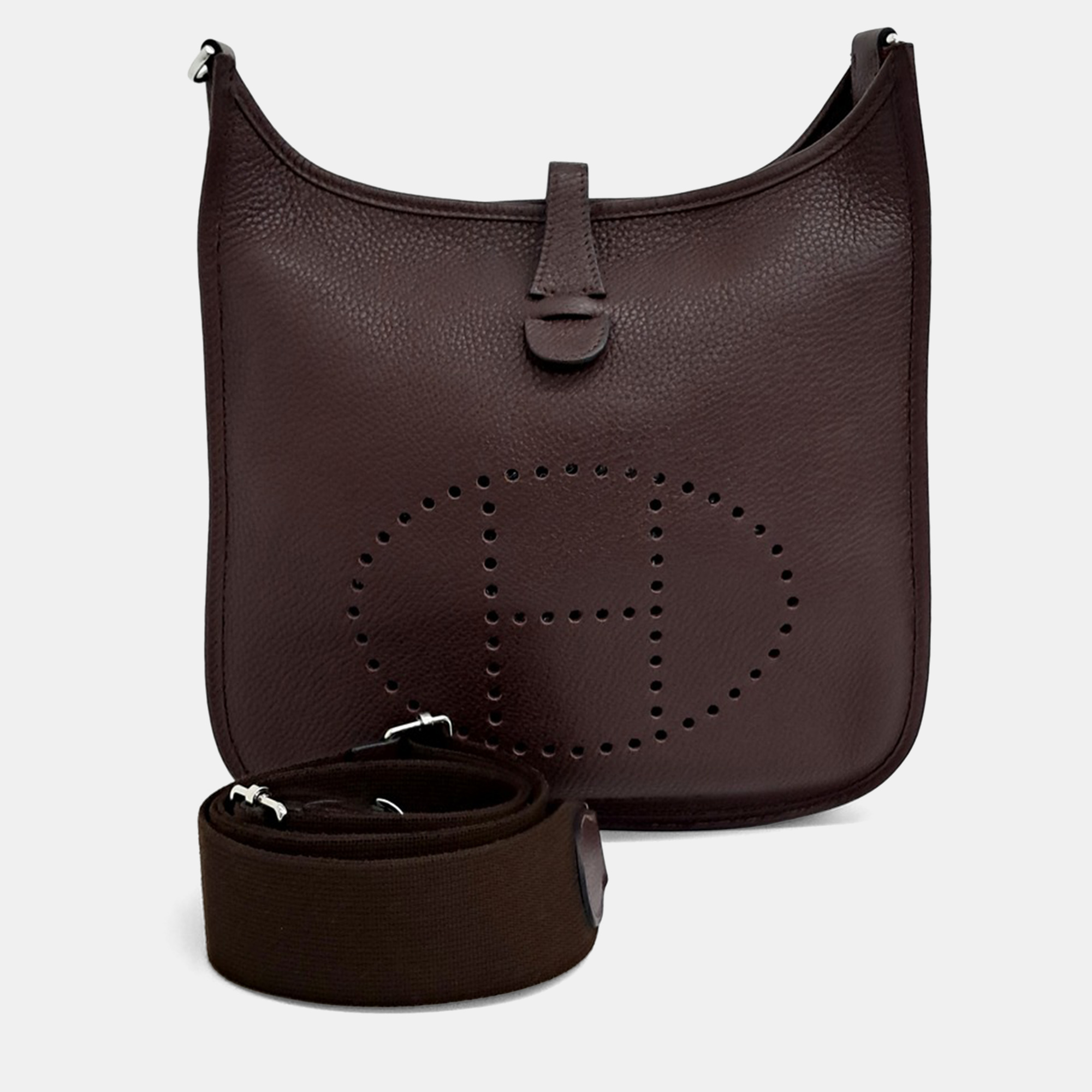 Pre-owned Hermes Brown Leather Evelyn 29