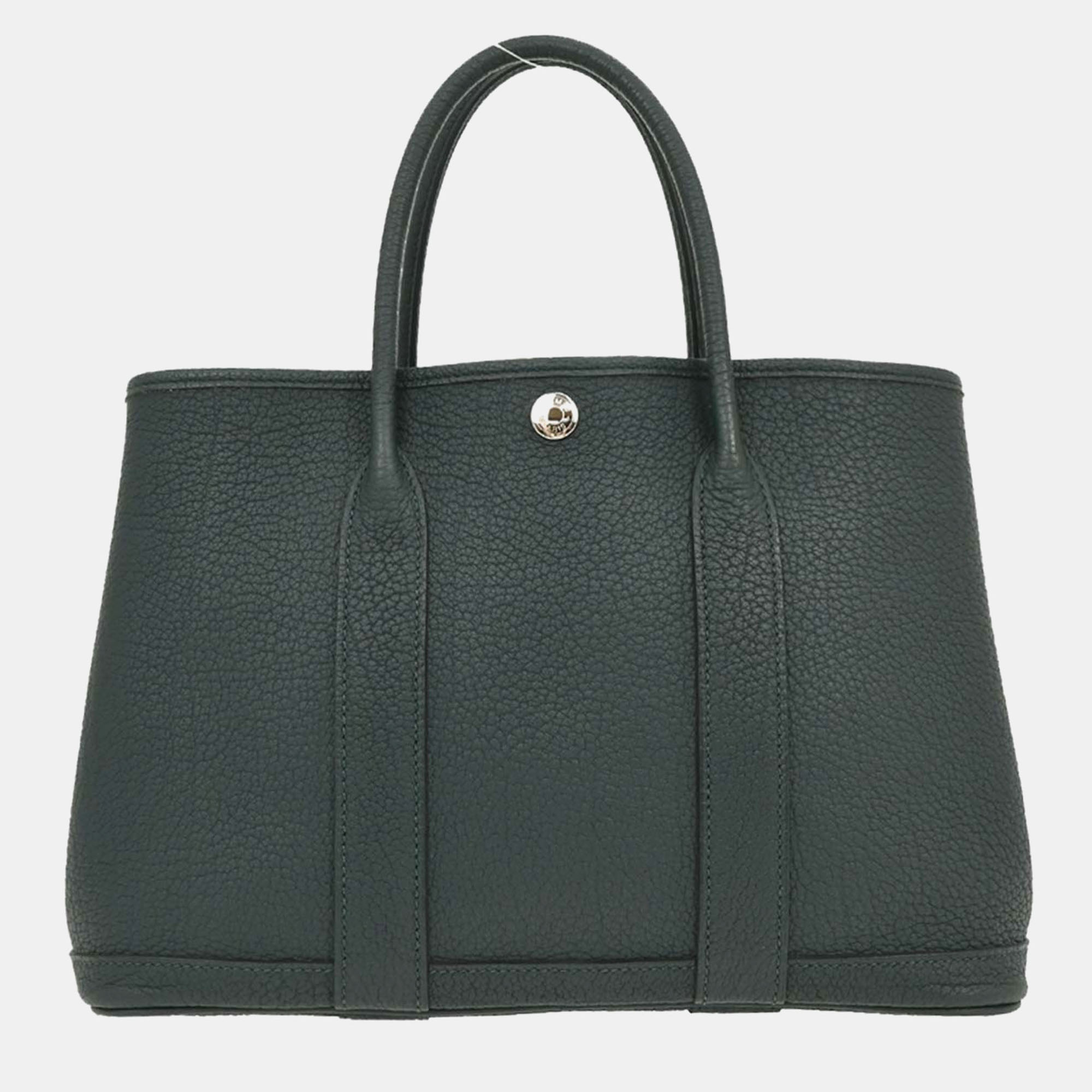 

Hermes Vert Cypres Negonda Garden Party 30 TPM Tote Handbag, Green