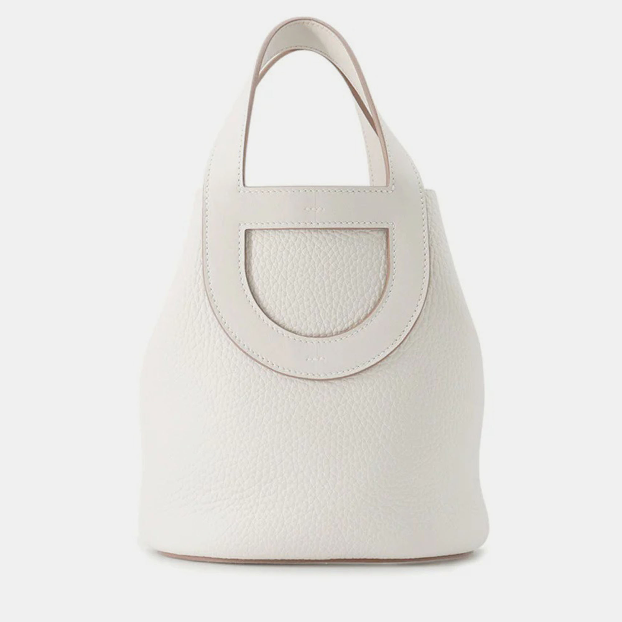 

Hermes In The Loop Grease Pail Taurillon Clemence Swift Leather Size PM, White