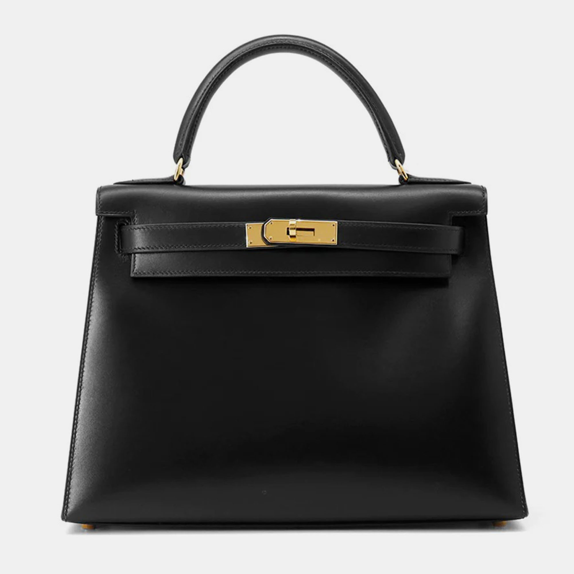 

Hermes Kelly Sellier Black Box Calf Leather Size