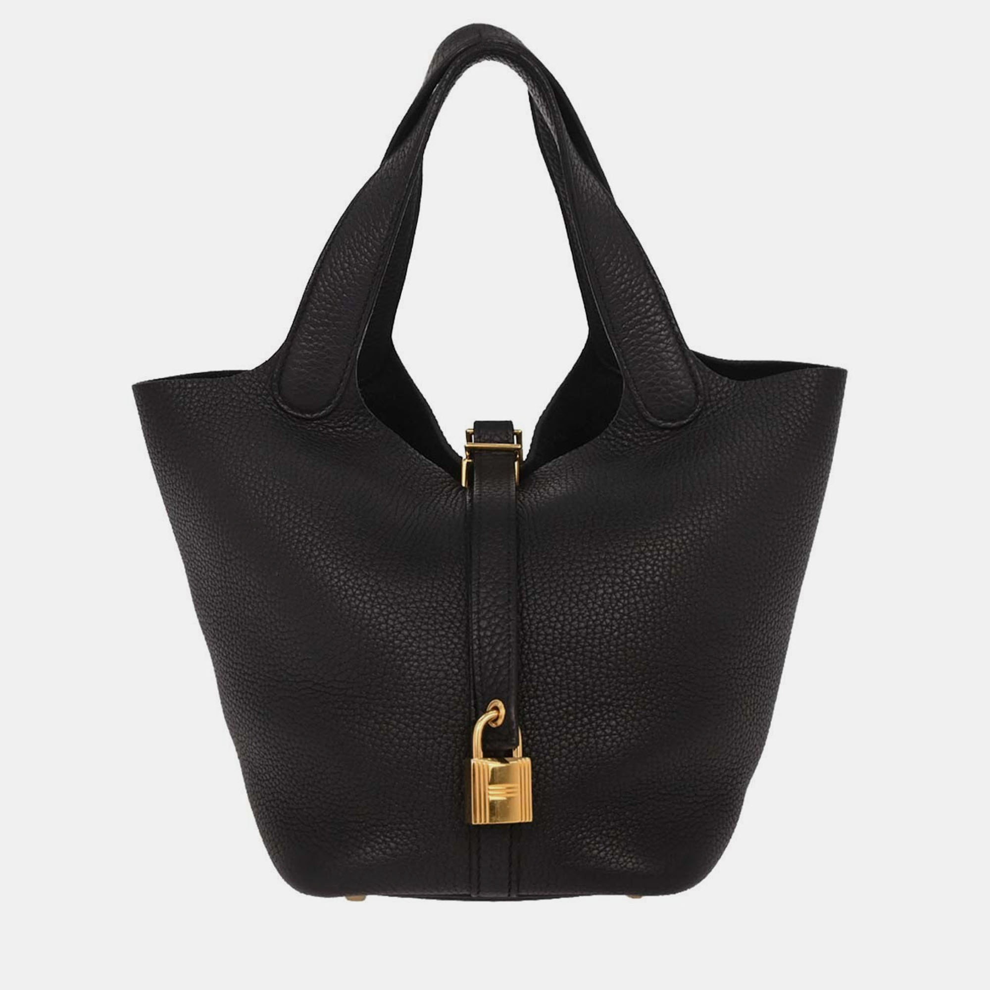 

Hermes Picotin Lock 18 Black Taurillon Clemence Handbag
