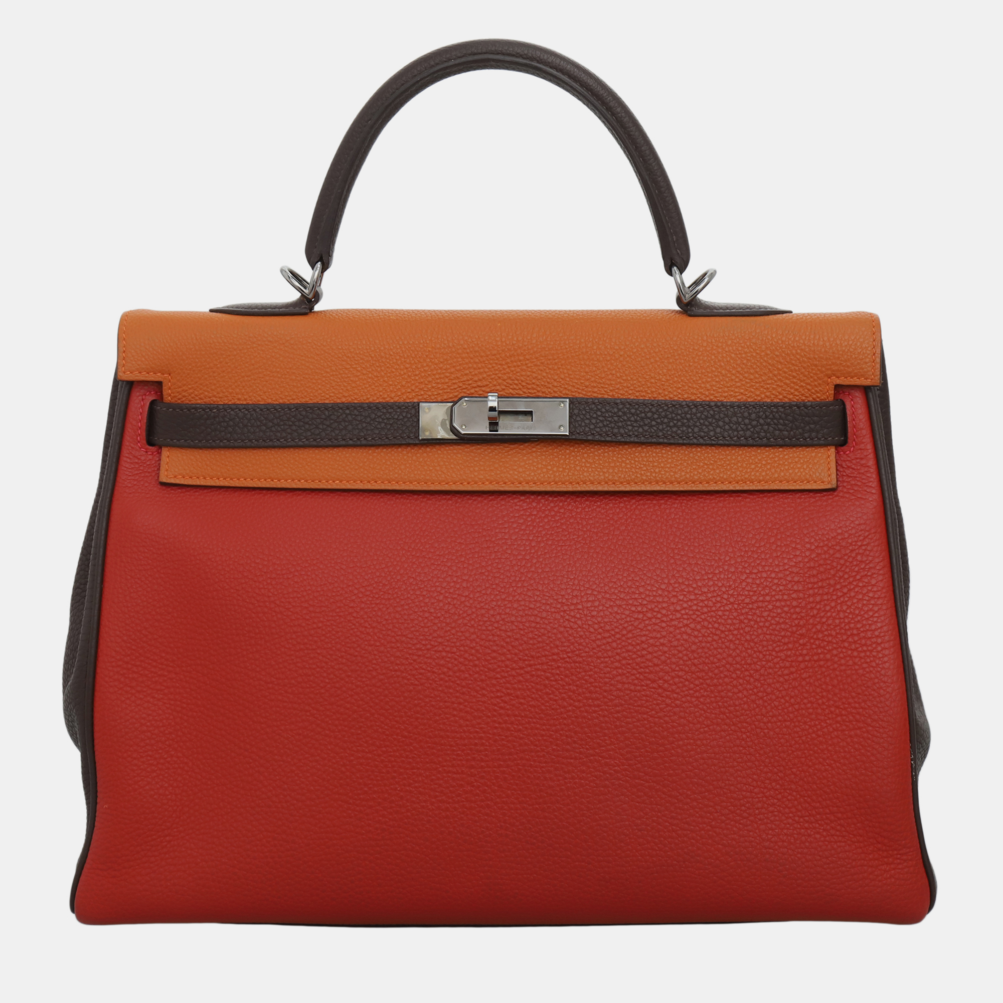 

Hermes Kelly 35 Tricolor Retourne Bag, Multicolor