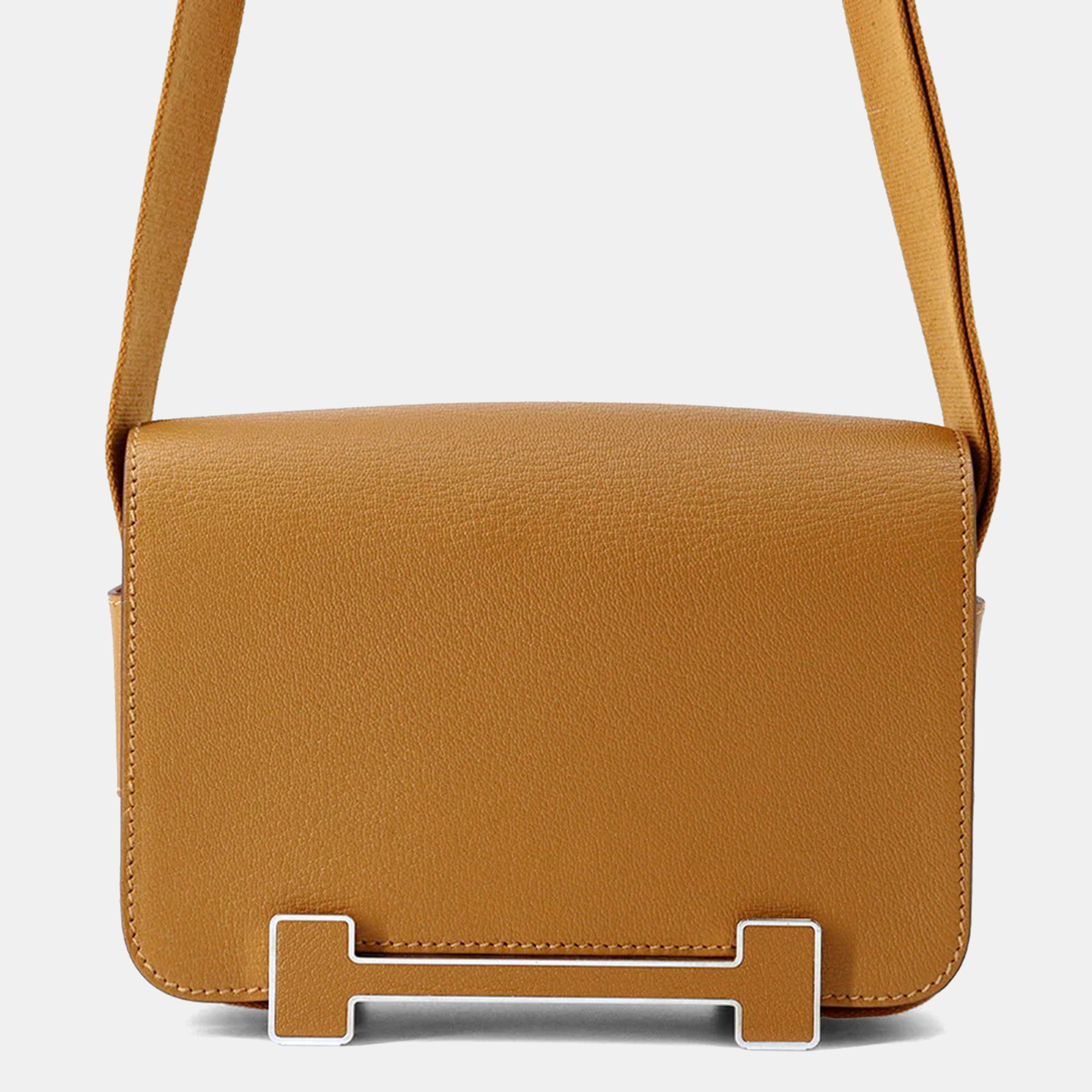 

Hermes Geta Camel Chevre Myzore Goatskin Bag, Brown