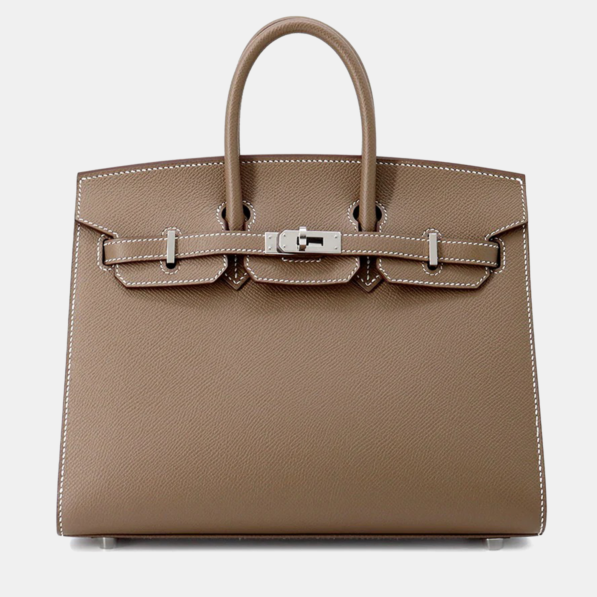 

Hermes Birkin Sellier 25 Etoupe Epsom Bag, Brown