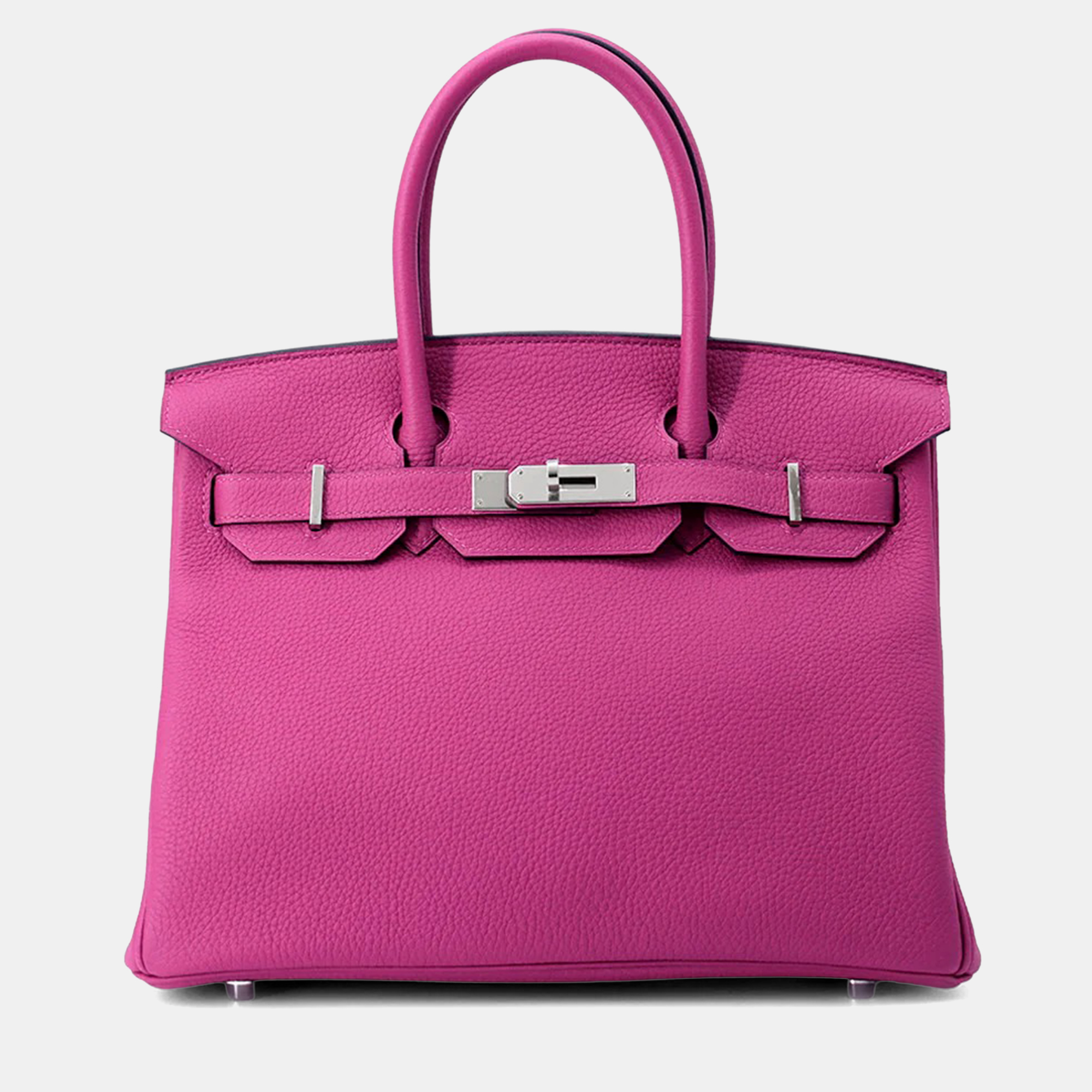 Pre-owned Hermes Birkin Rose Purple 30 Togo Leather Bag In Pink