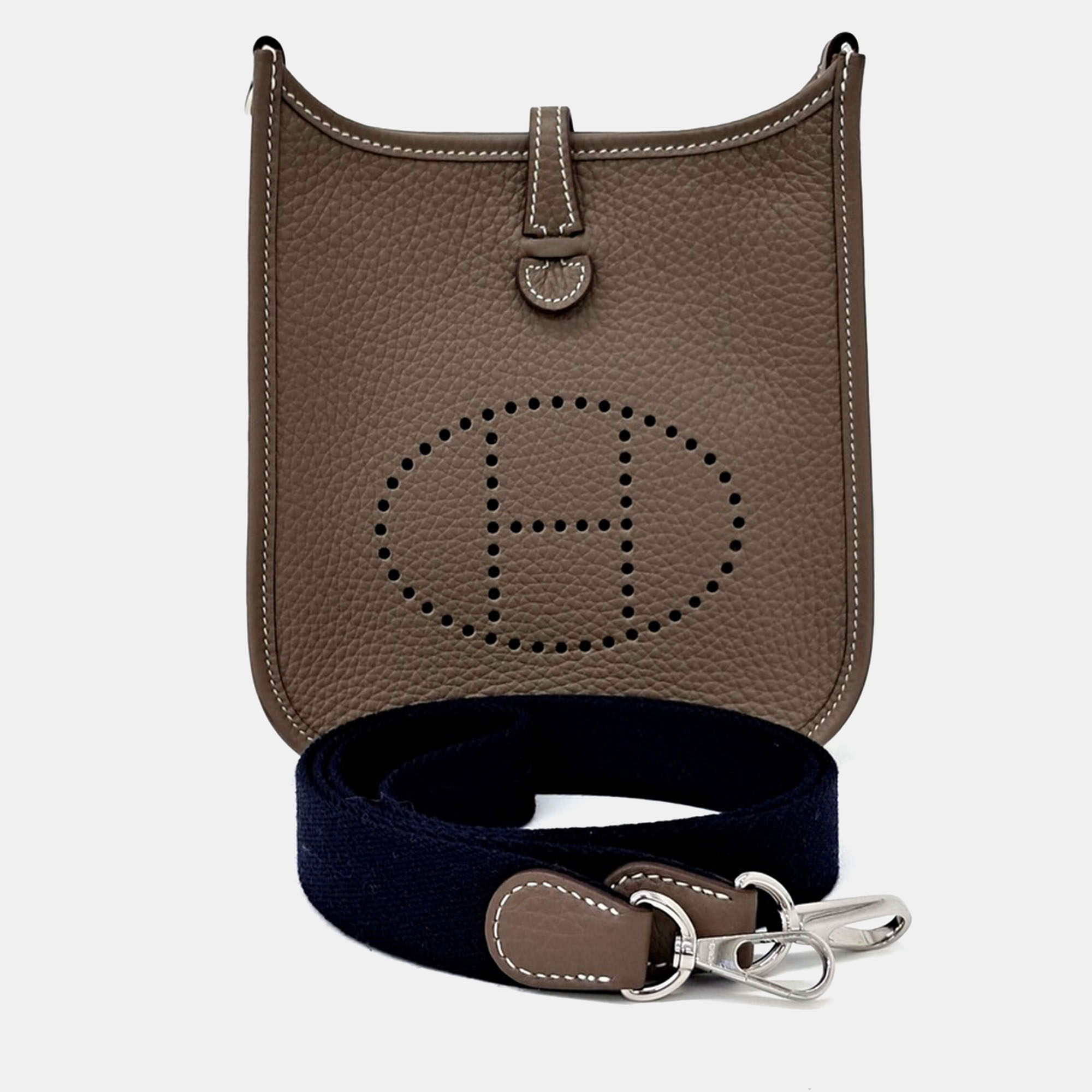 

Hermes Evelyn 16 Brown Grey Leather Bag
