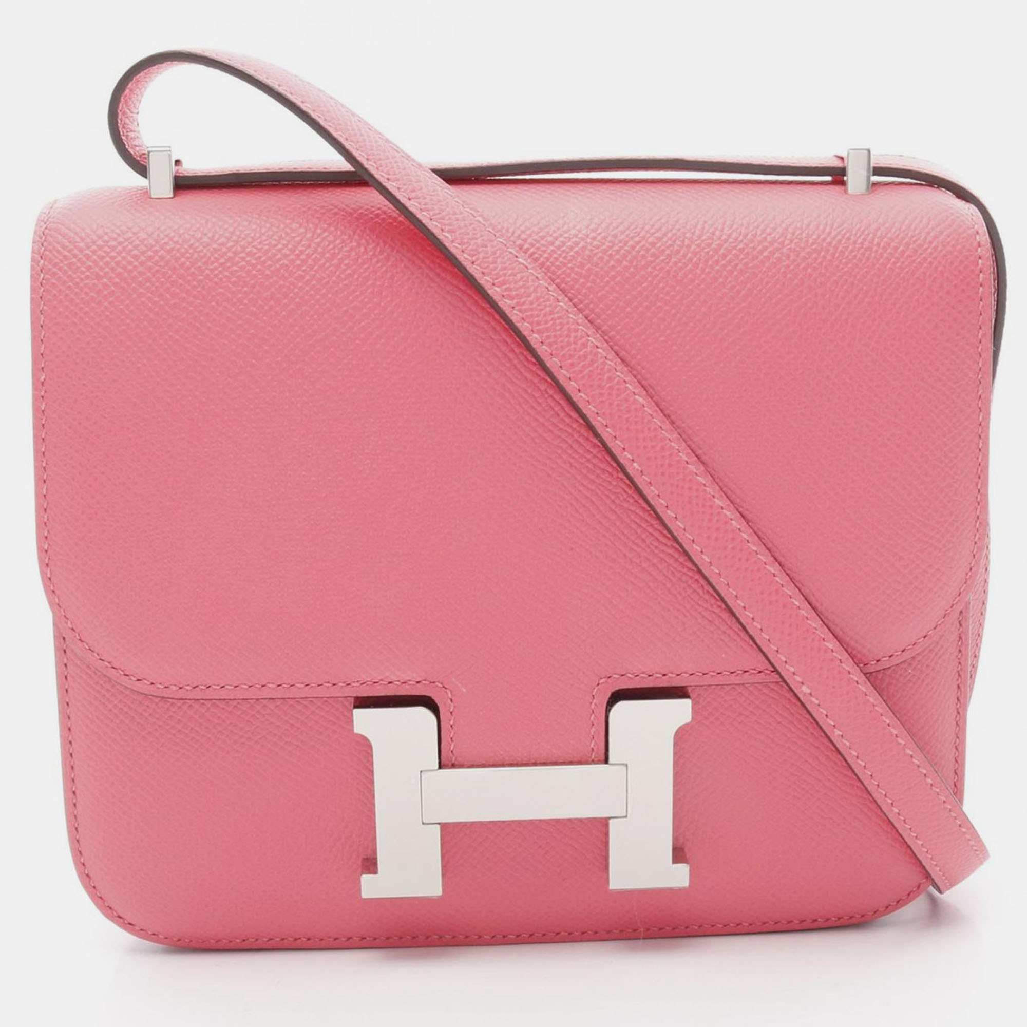 

Hermes Constance Mini Rose Azalee Epsom Leather Shoulder Bag, Pink