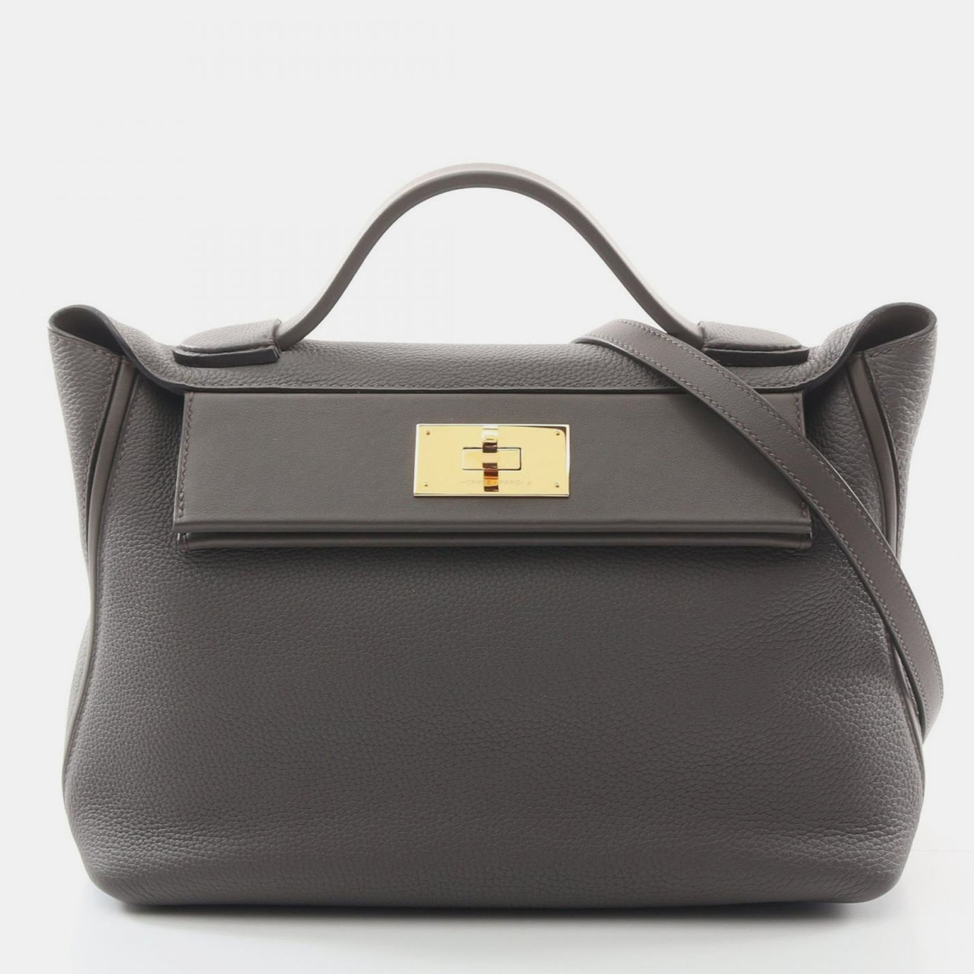 

Hermes 24/24 Etain Togo Leather Shoulder Bag, Grey