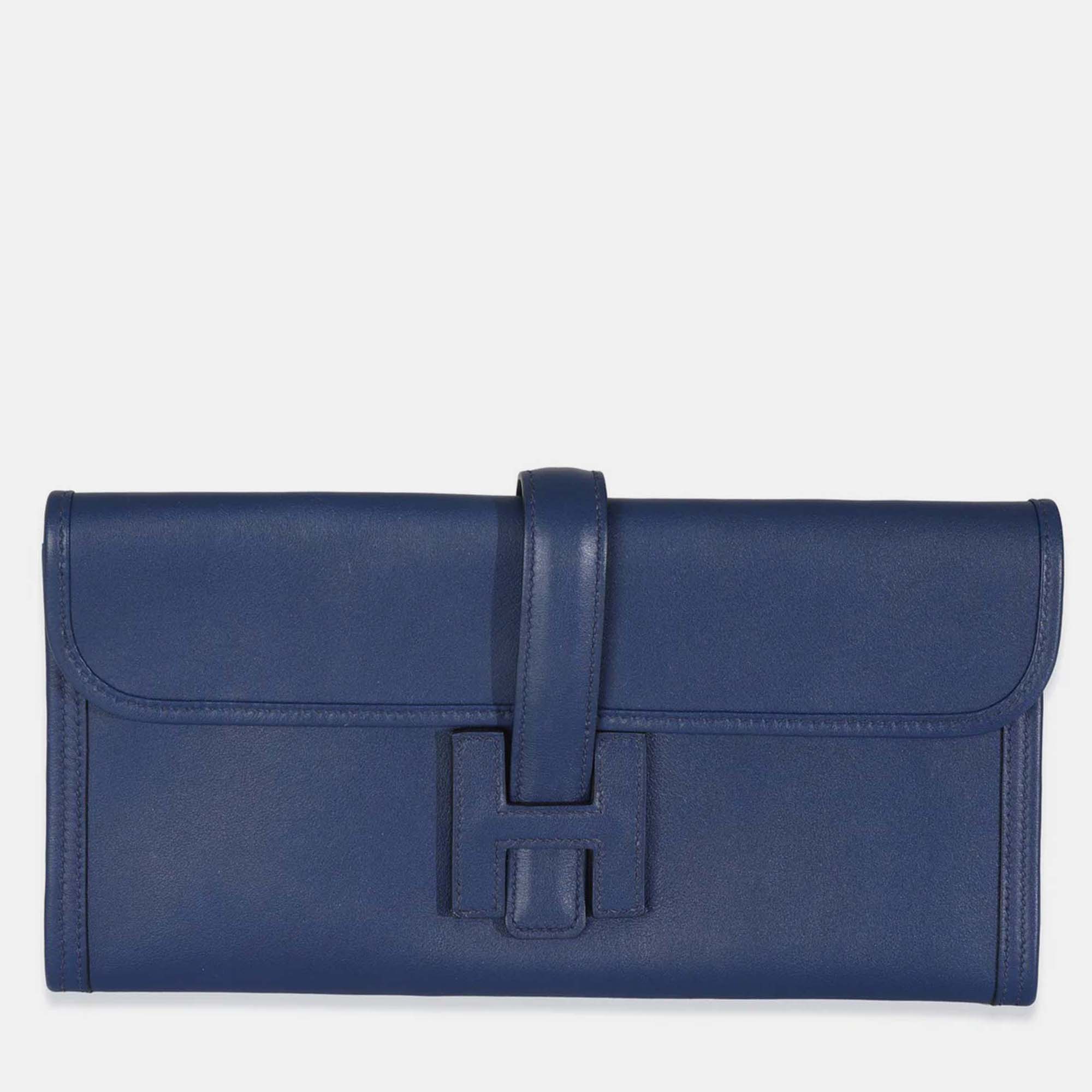 

Hermes Bleu Saphir Swift Jige Elan 29, Blue