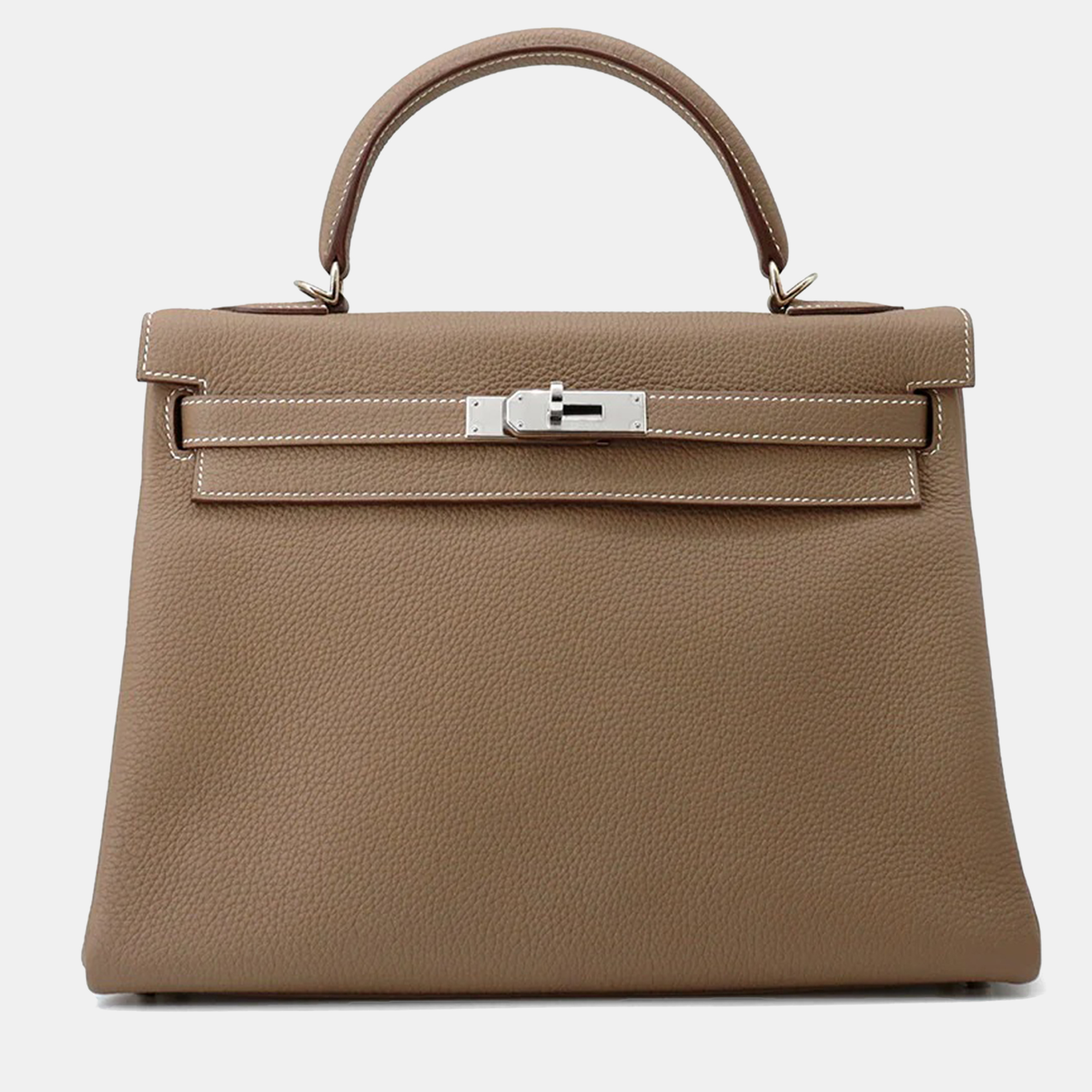 

Hermes Kelly Retourne Etoupe Togo Leather Handbag 32, Brown