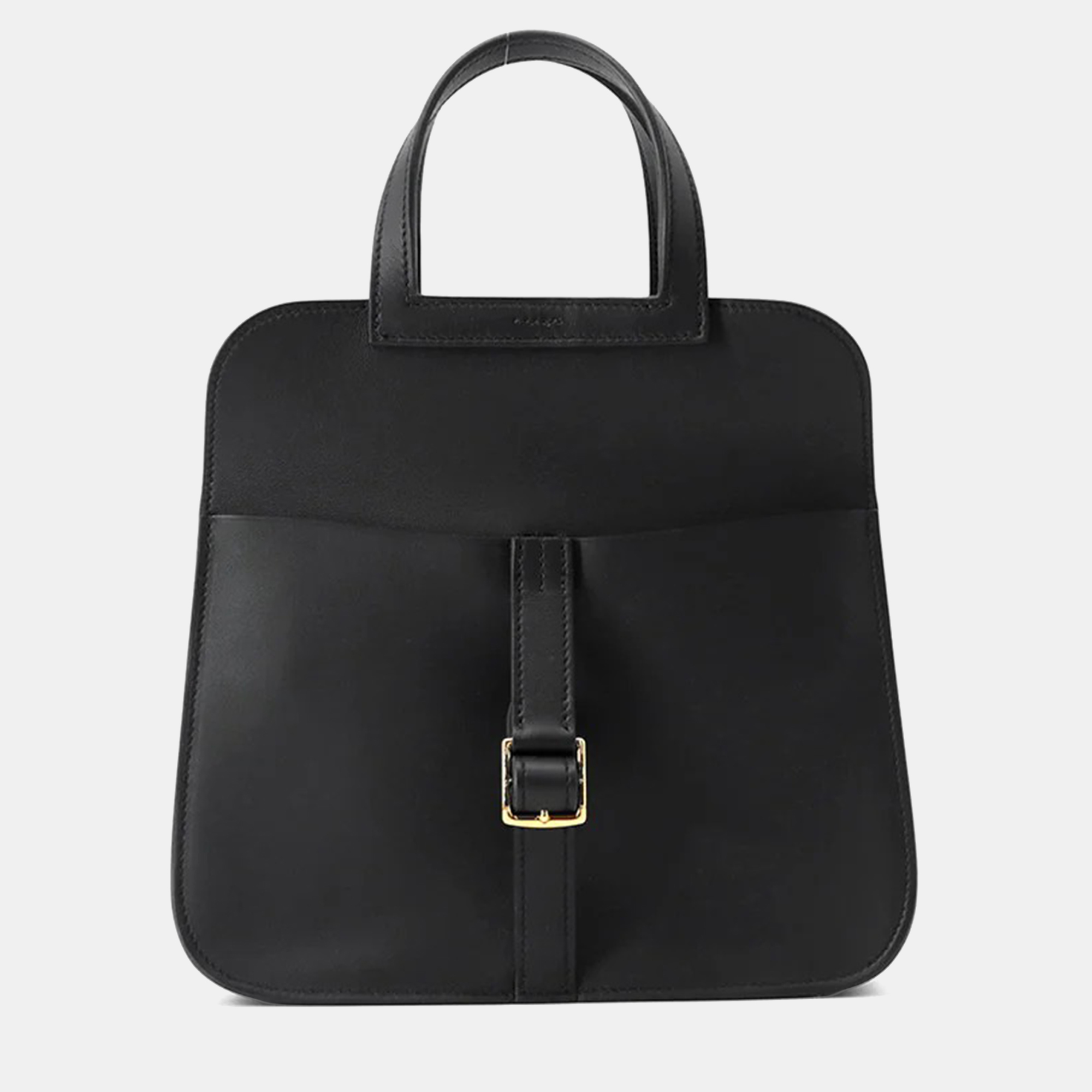 Pre-owned Hermes Halzan Black Swift Leather Mini Handbag