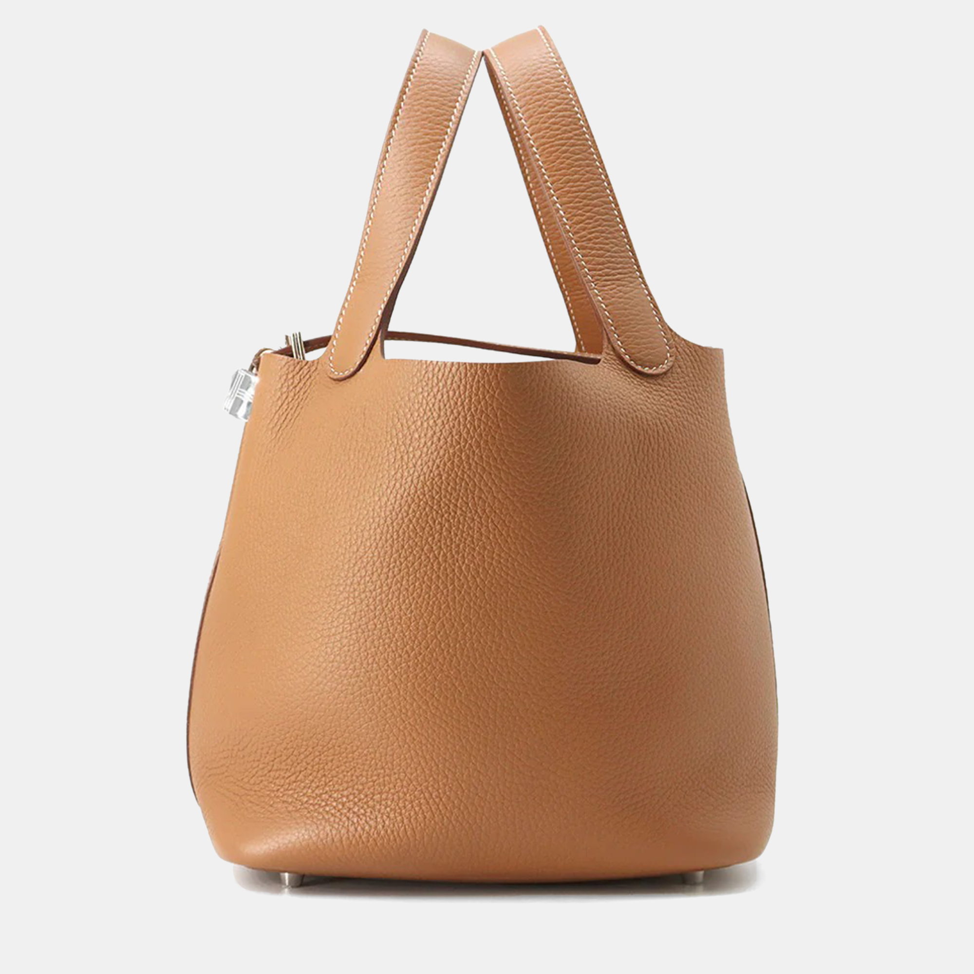 Pre-owned Hermes Picotin Lock 22 Gold Taurillon Clemence Tote