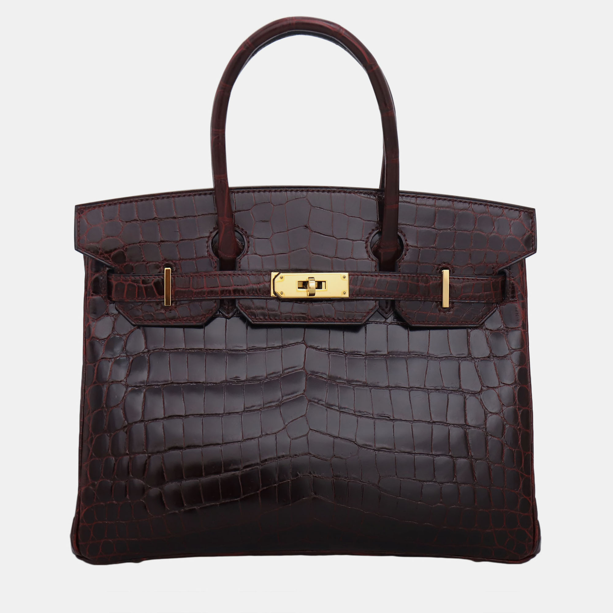 

Croco Birkin 30 Bag, Black