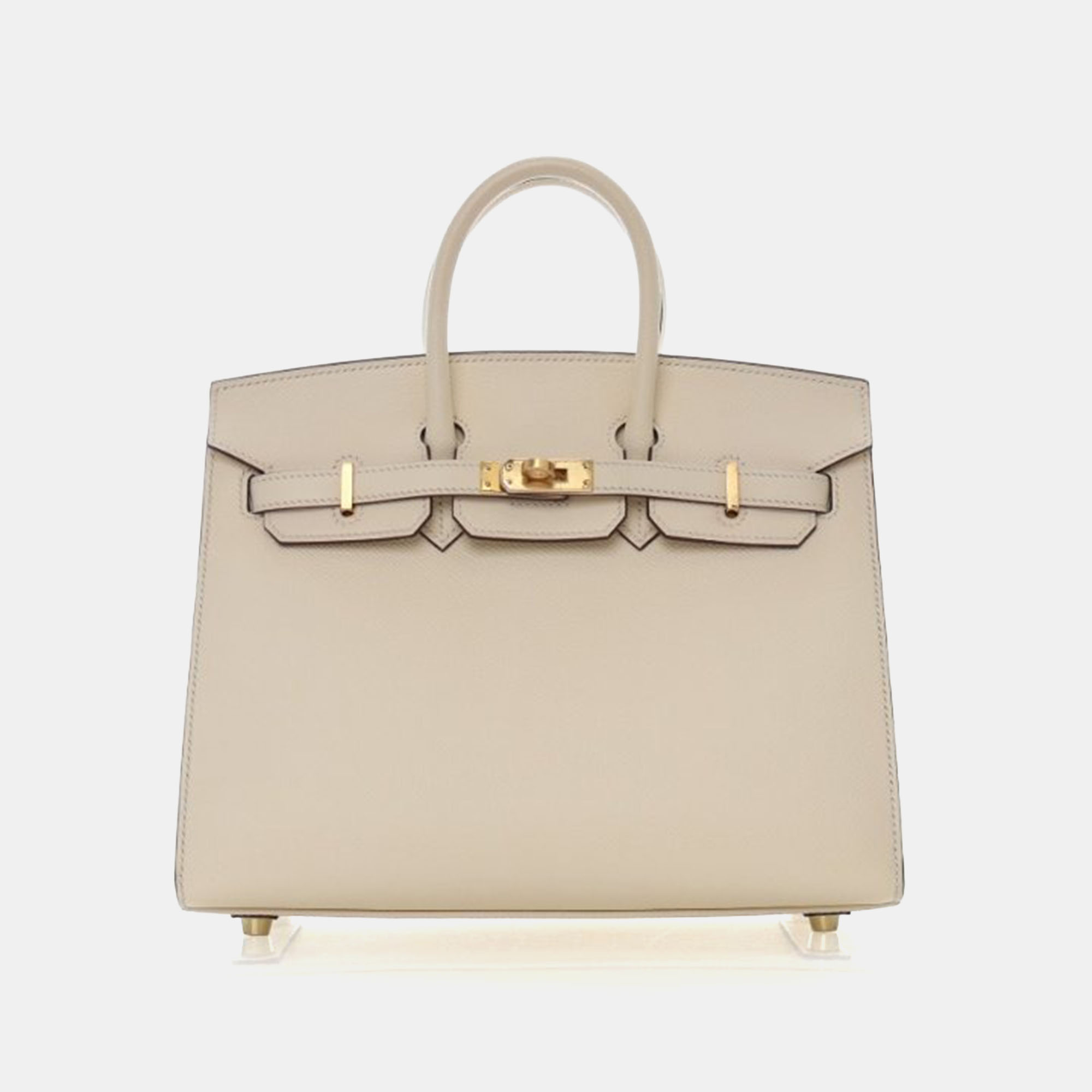 

Hermes Sellier Birkin 25 Nata Epsom Bag, Beige