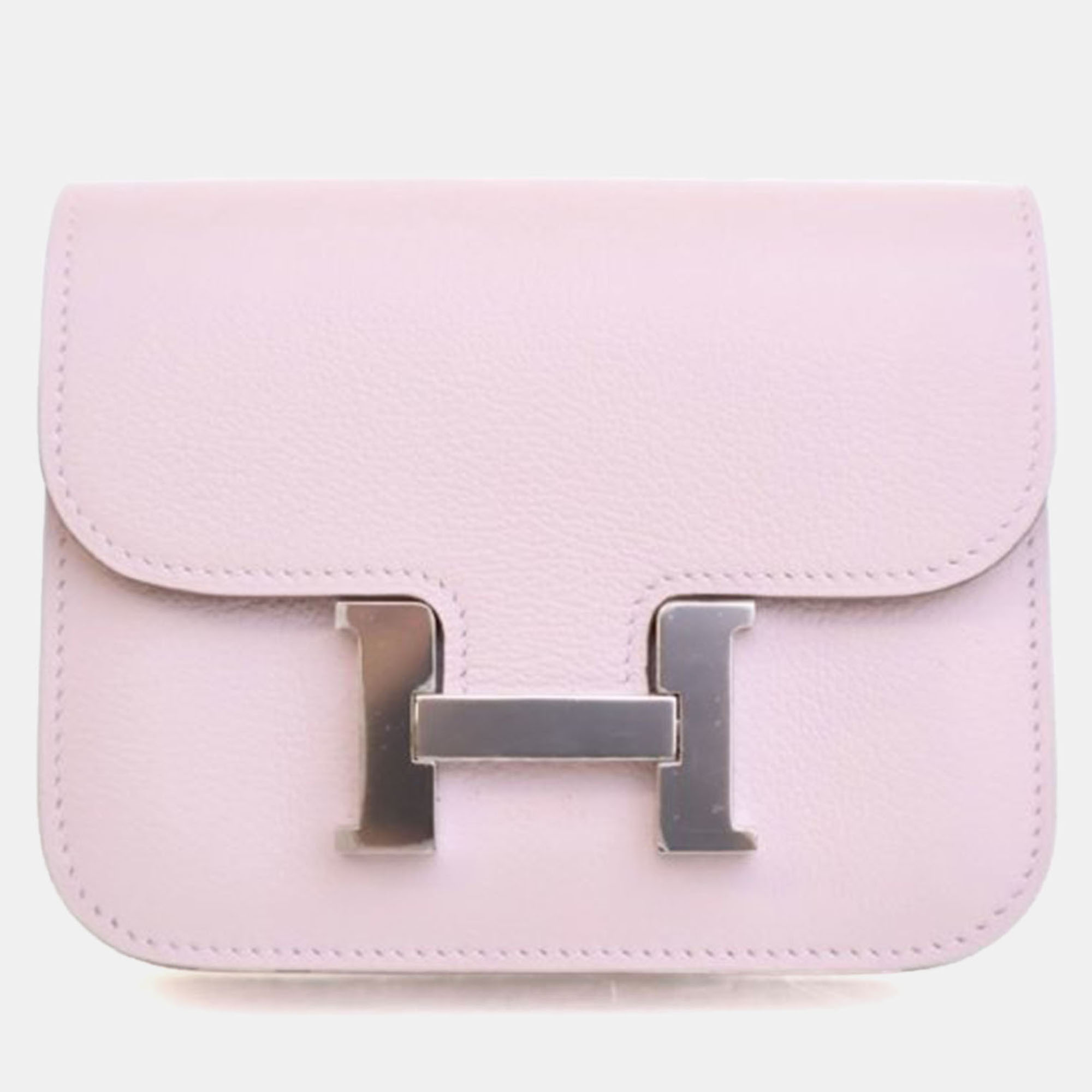 

Hermes Mauve Pale Evercolor Constance Slim Wallet, Pink