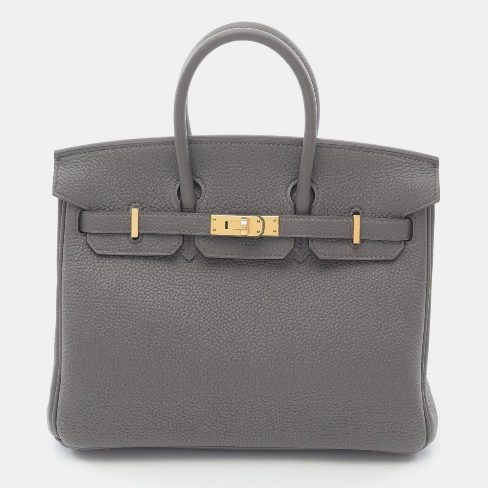 

Hermes Birkin 25 Gray Togo Leather Tote Bag, Grey