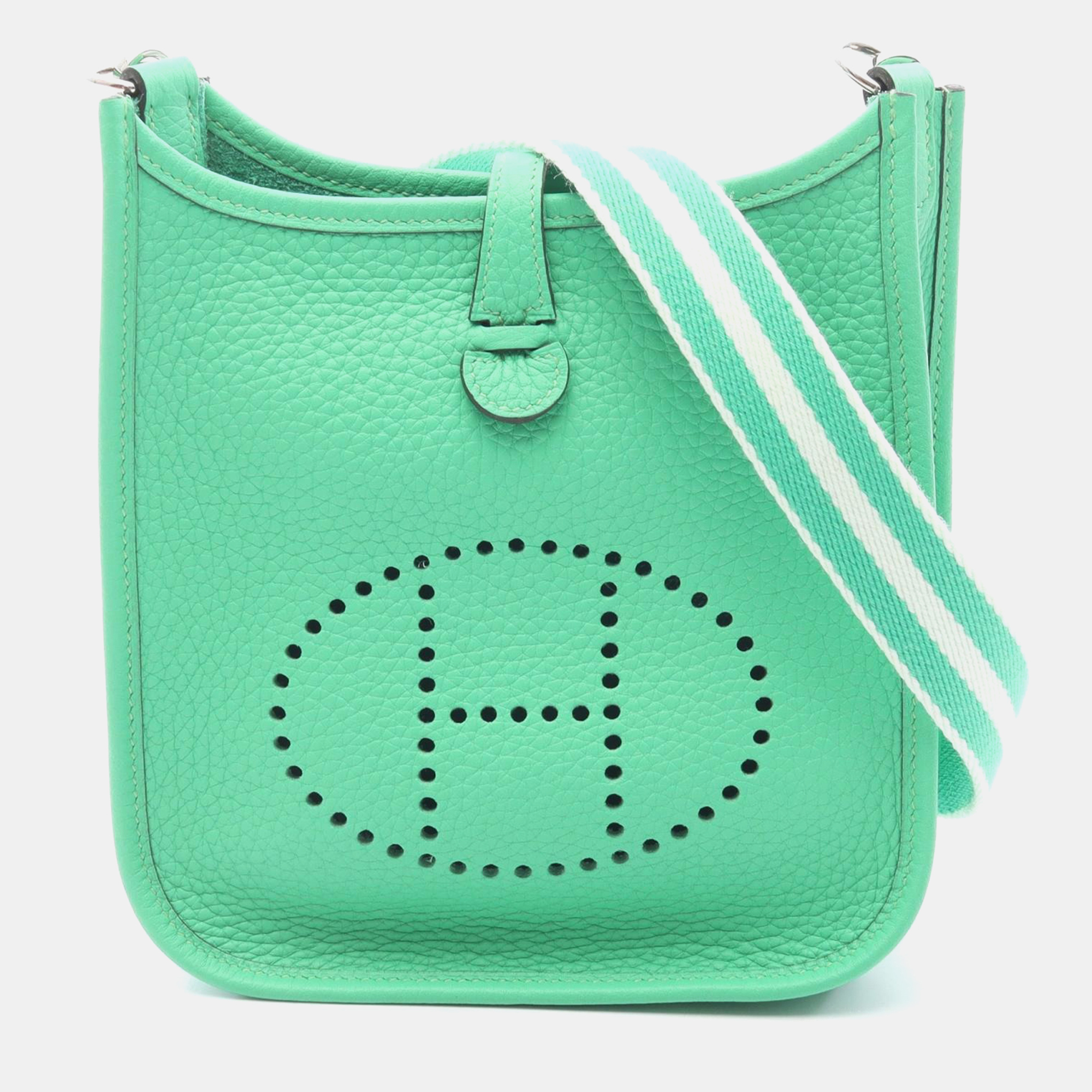 

Hermes Evelyne 16 Vert Comic Clemence Leather Crossbody Bag, Green