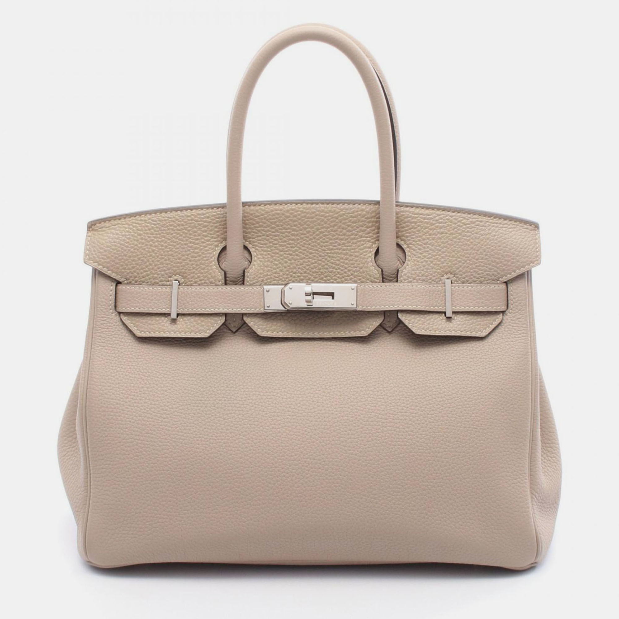 Pre-owned Hermes Birkin 30 Trench Togo Leather Tote Bag In Sand