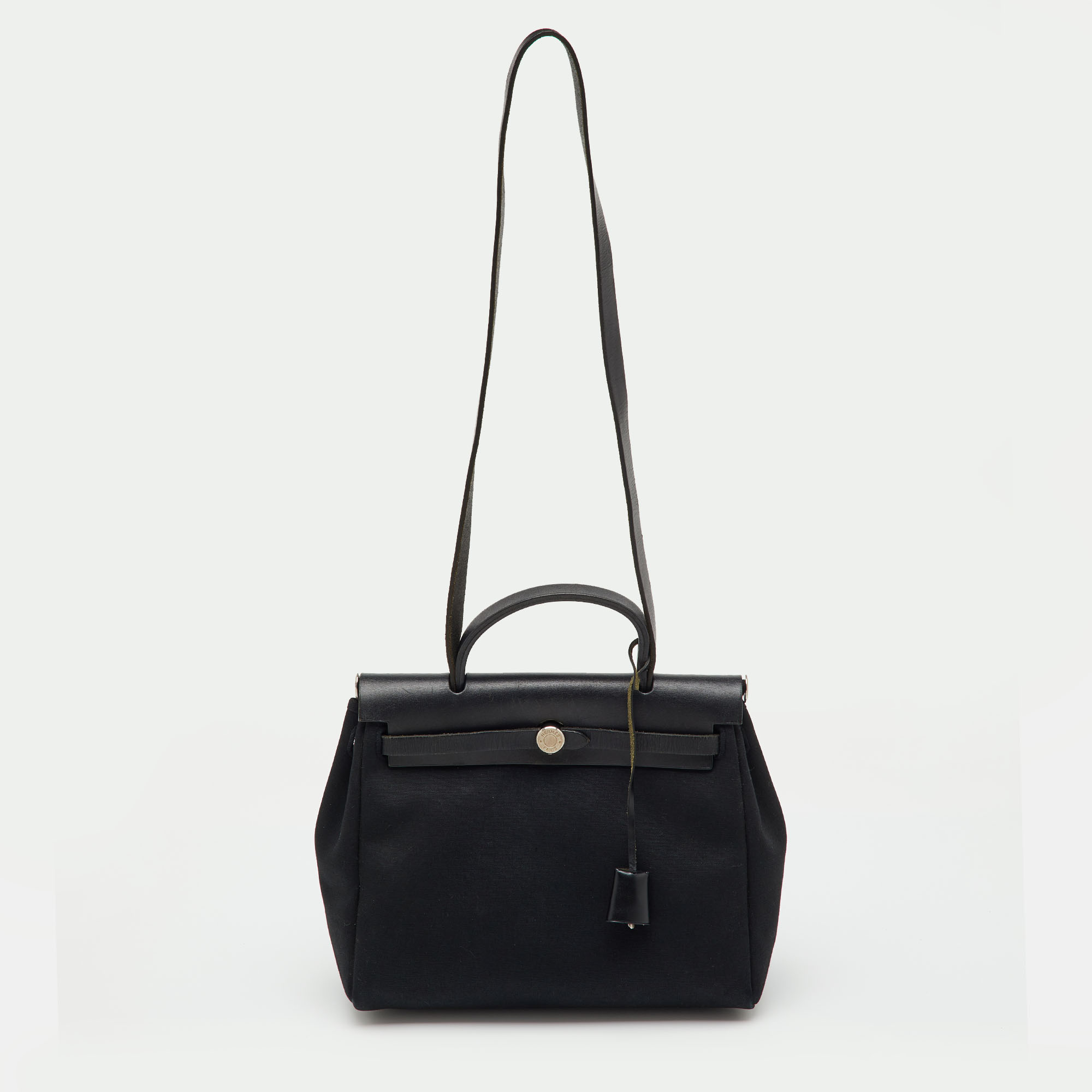 

Hermès Black Canvas and Leather Herbag 31 Bag