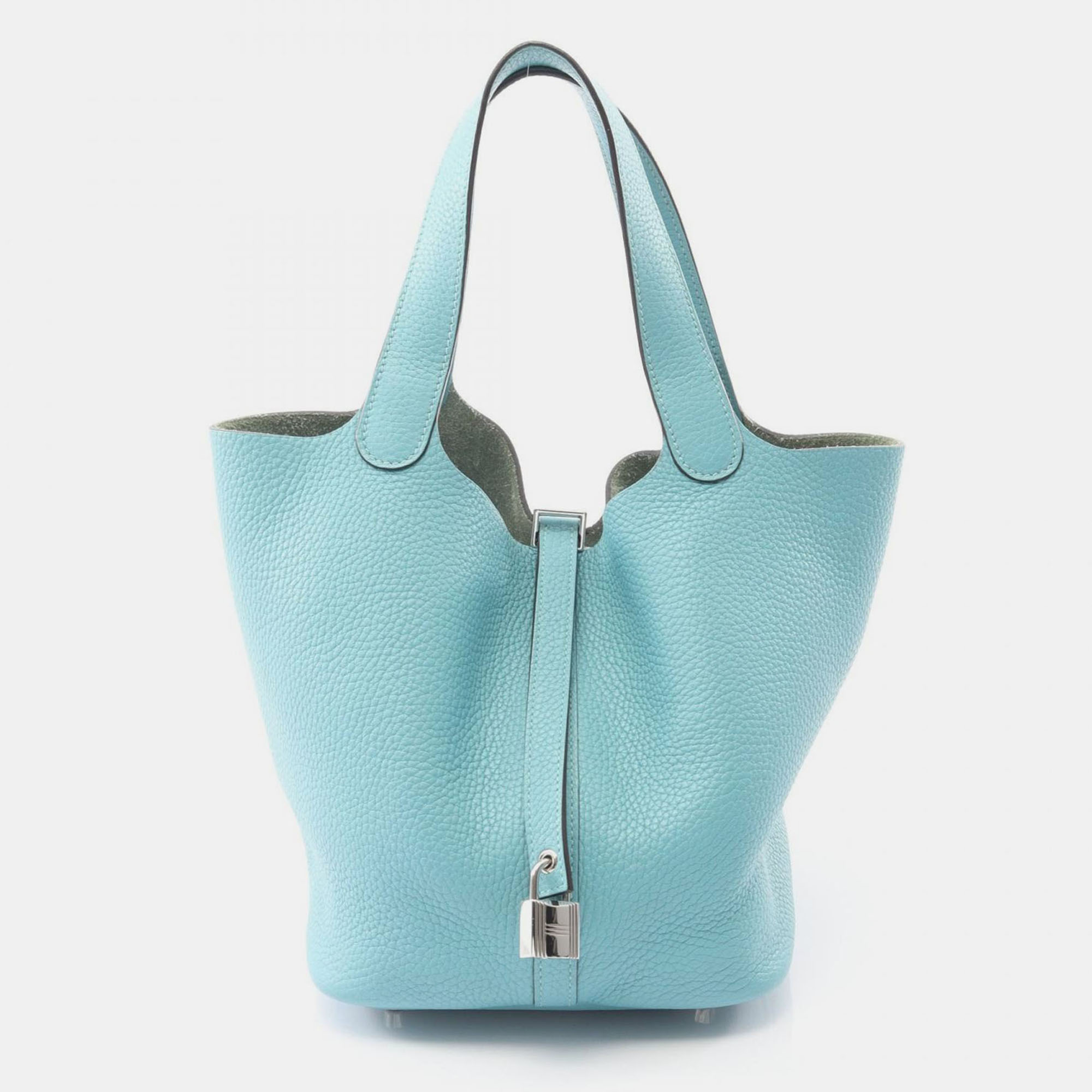 

Hermes Picotin Lock 22 Blue Taurillon Clemence Leather Shoulder Bag