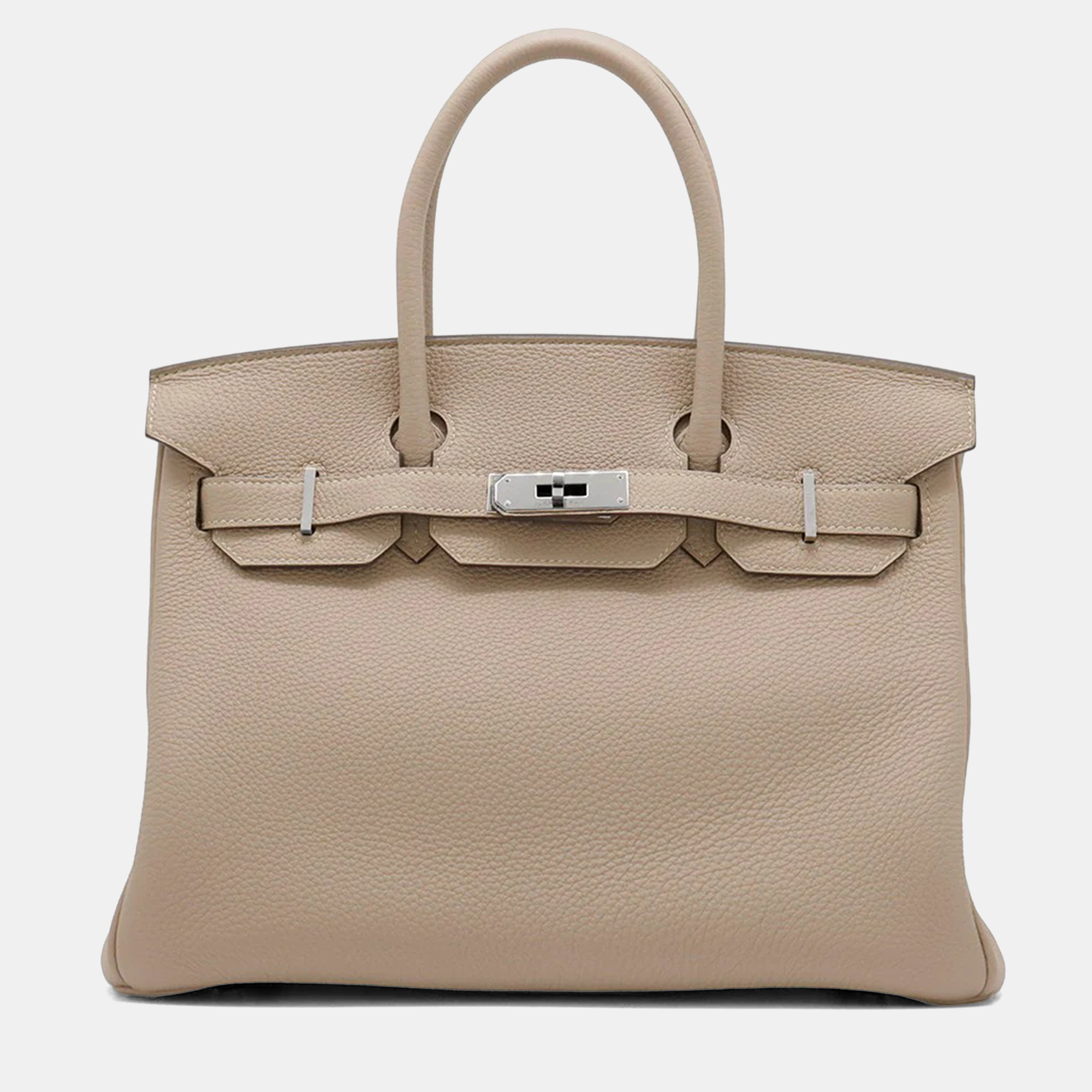 Pre-owned Hermes Birkin Size 30 Gris Tourterelle Togo Leather Bag In Gray