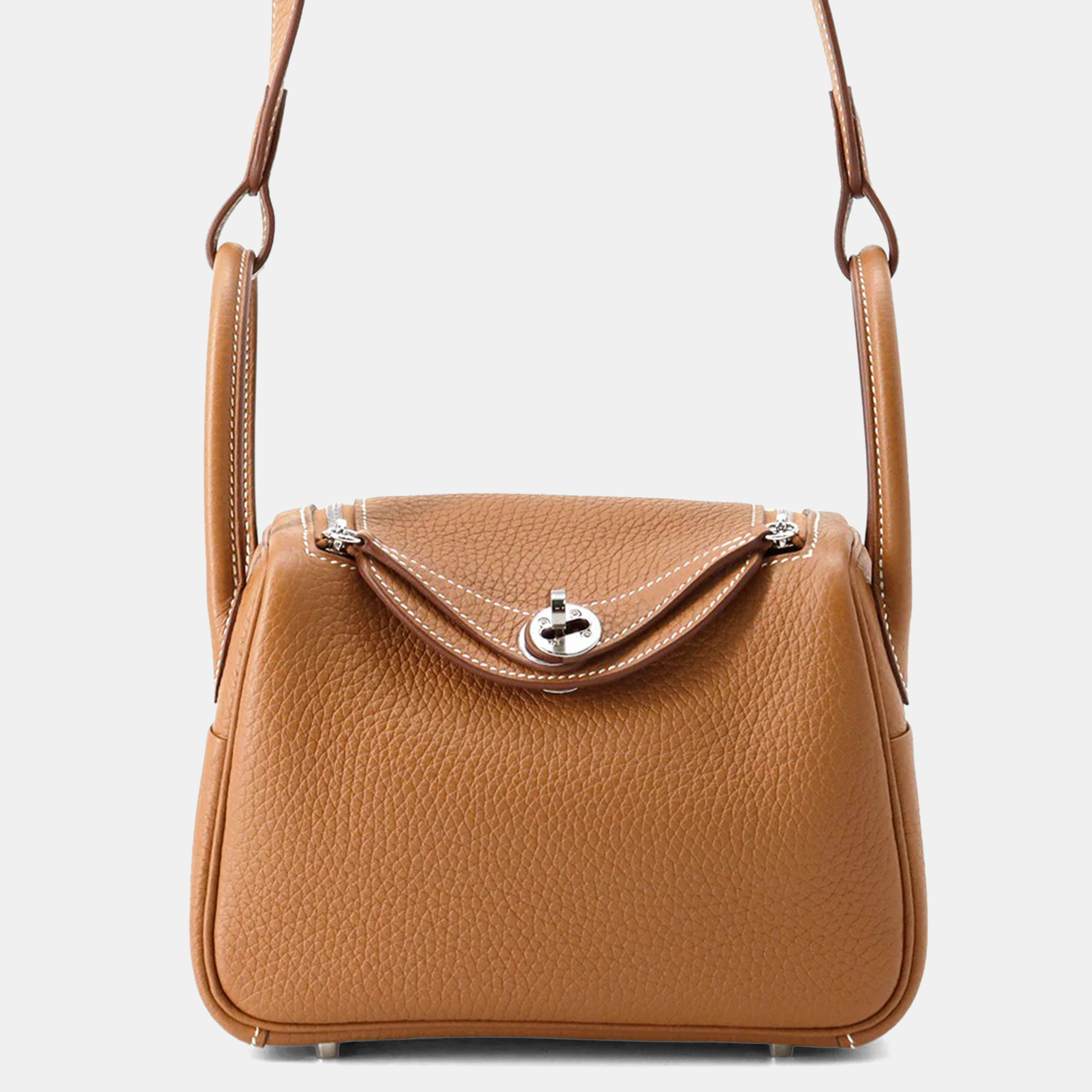 

Hermes Lindy Size Mini Gold Taurillon Clemence Bag