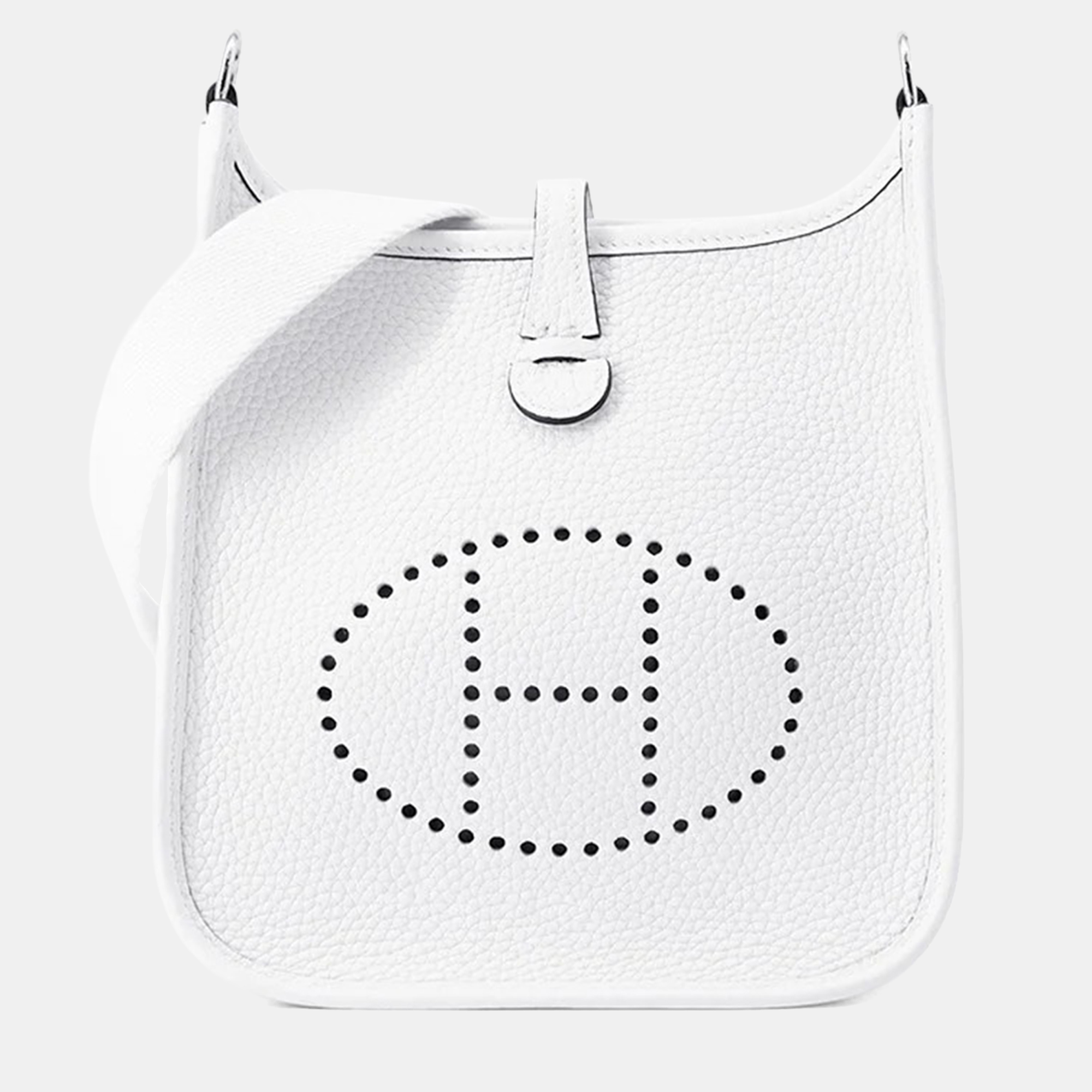 

Hermes Evelyne Long Size Tpm New White Taurillon Clemence Bag