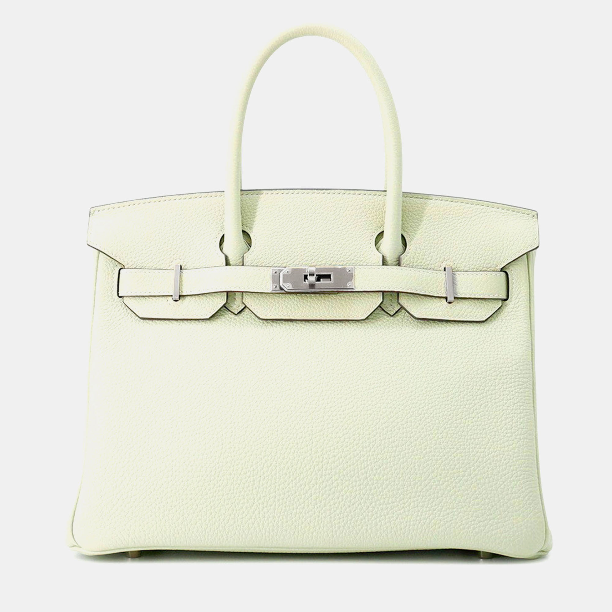 Pre-owned Hermes Birkin Grineve Togo Leather Size 30 In Green