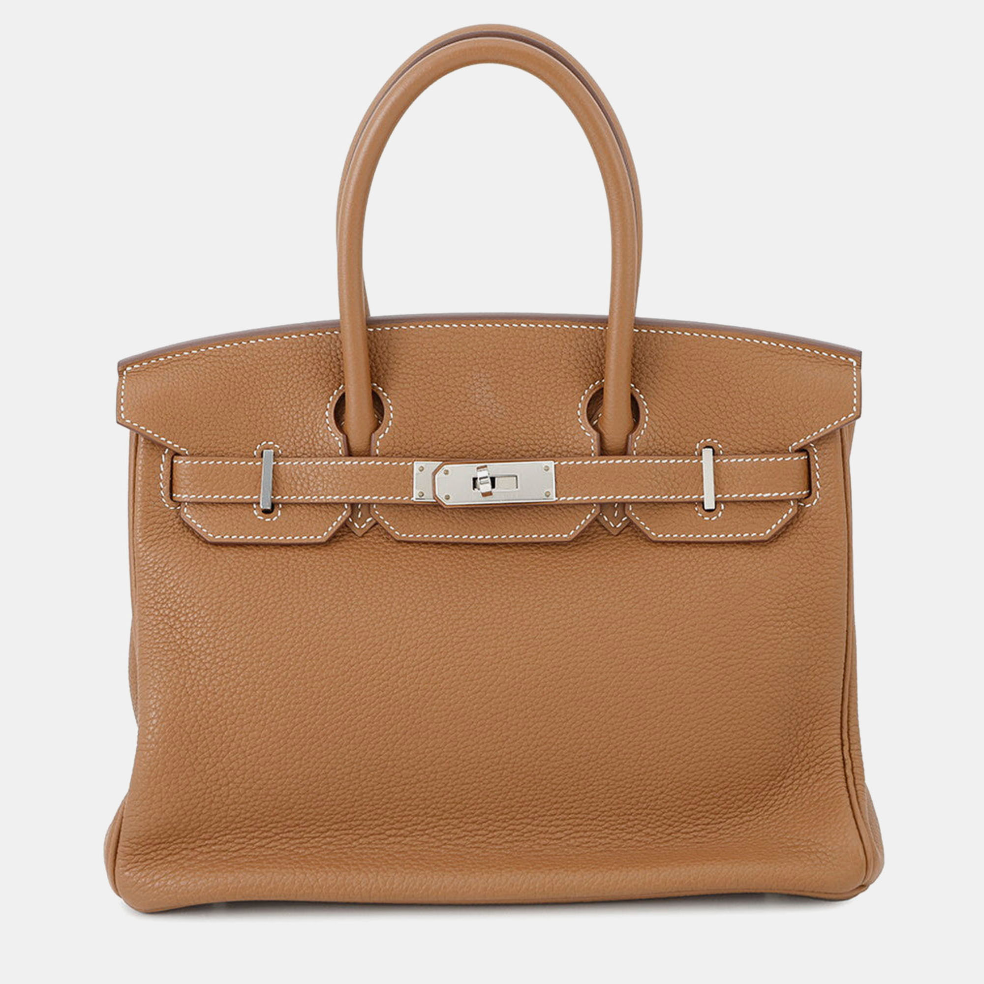 Pre-owned Hermes Birkin Gold Togo Leather Size 30