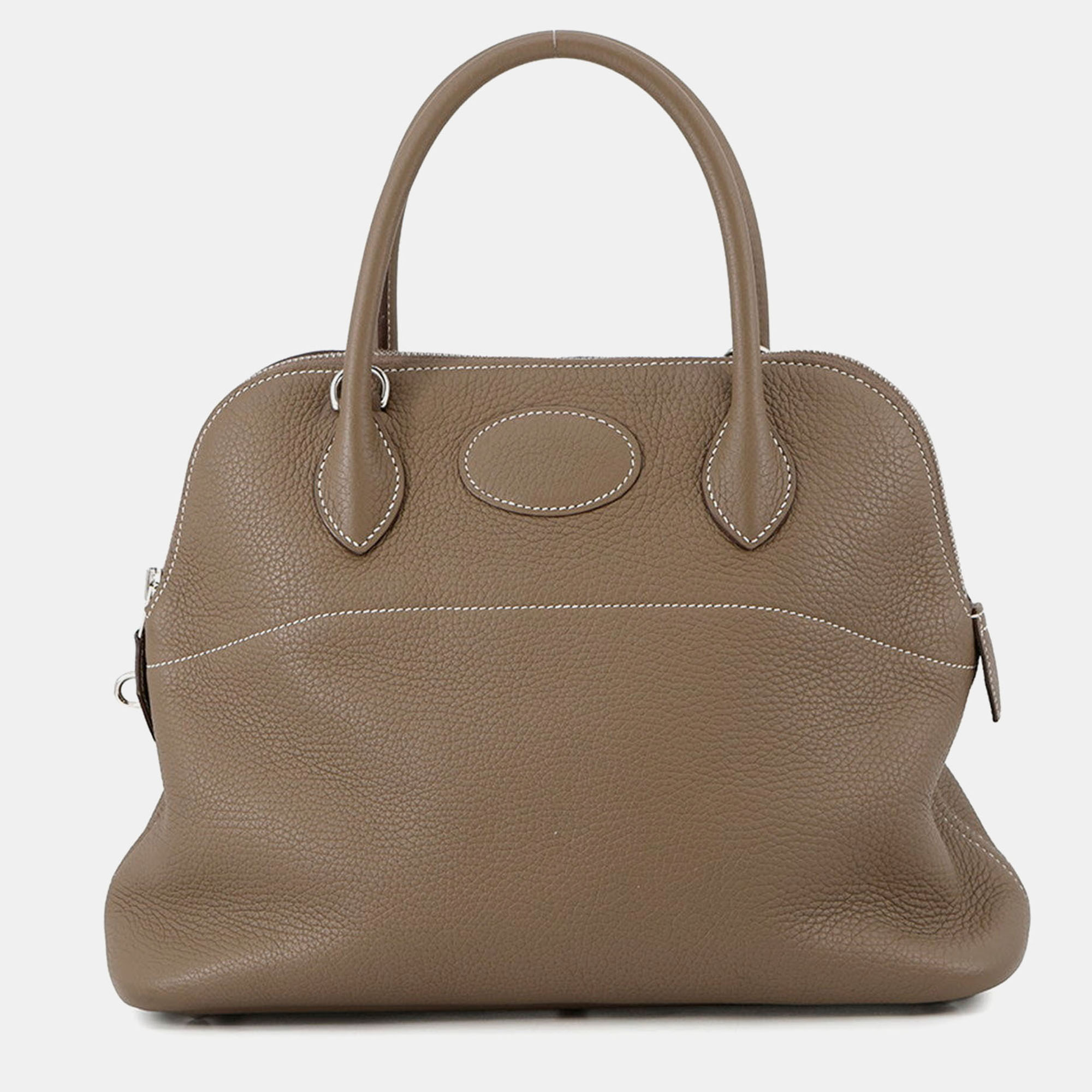 

Hermes Bolide Etoupe Taurillon Clemence Size, Brown