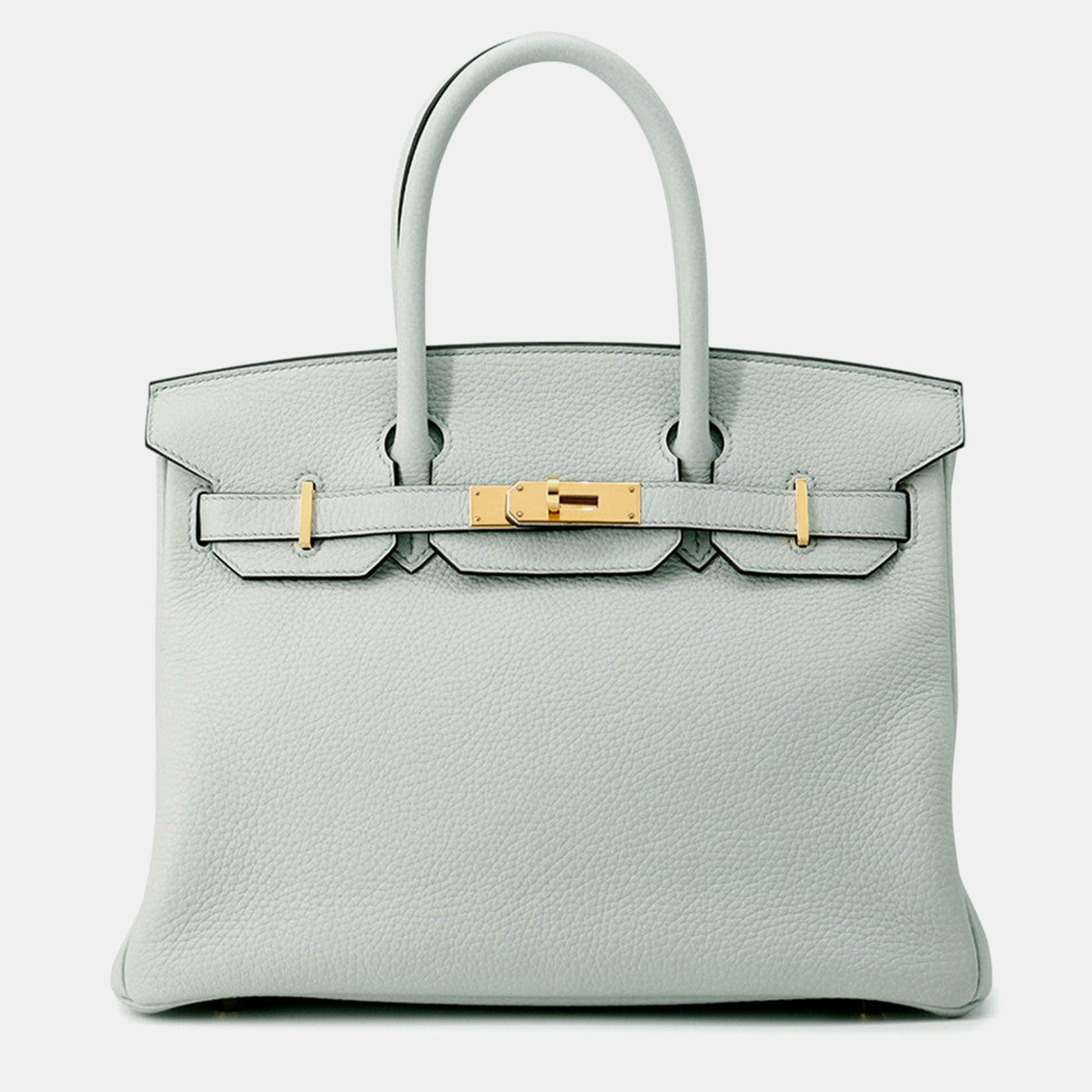 Pre-owned Hermes Birkin Blue Pale Togo Leather Size 30