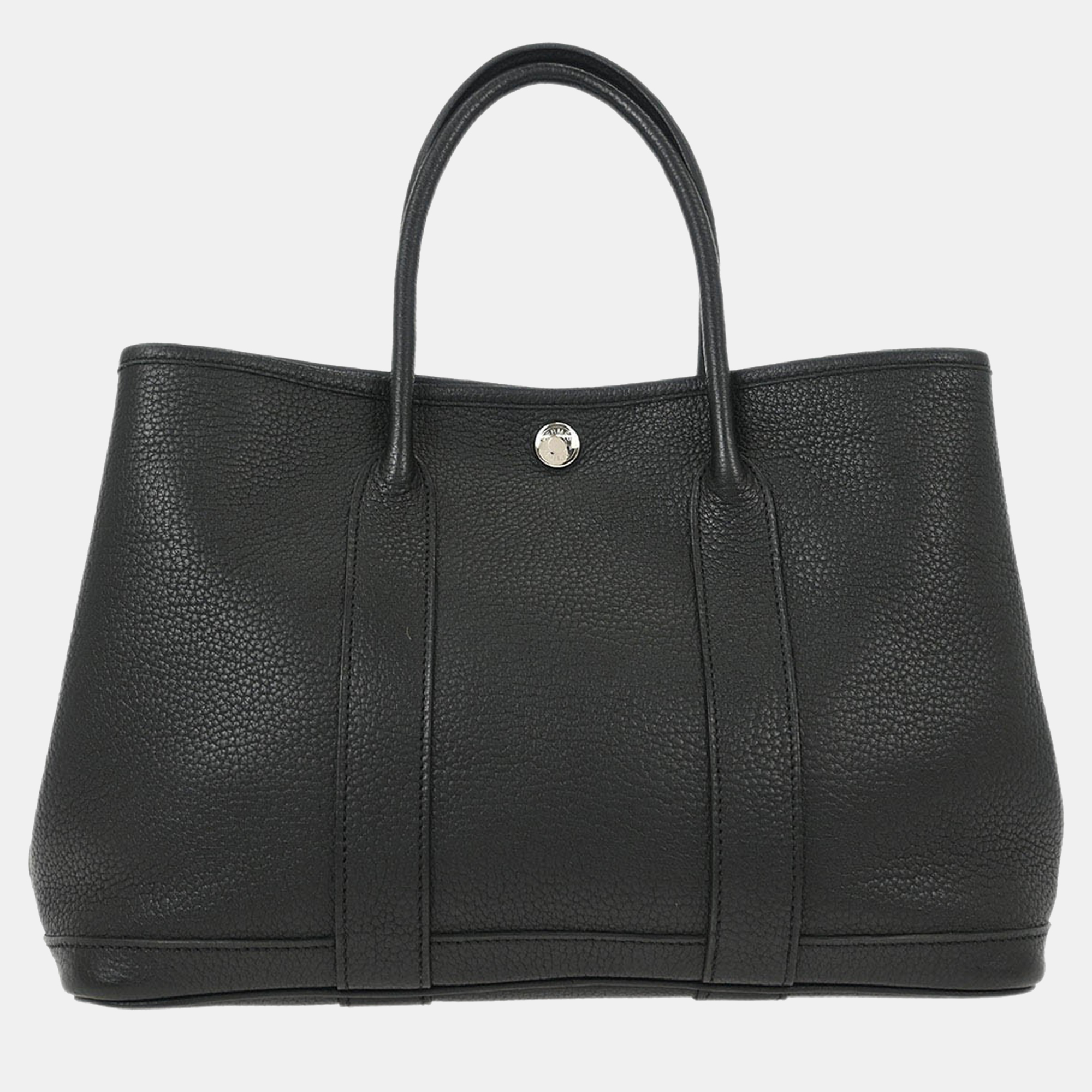 Pre-owned Hermes Black Negonda Garden Party 30 Tpm Tote Handbag