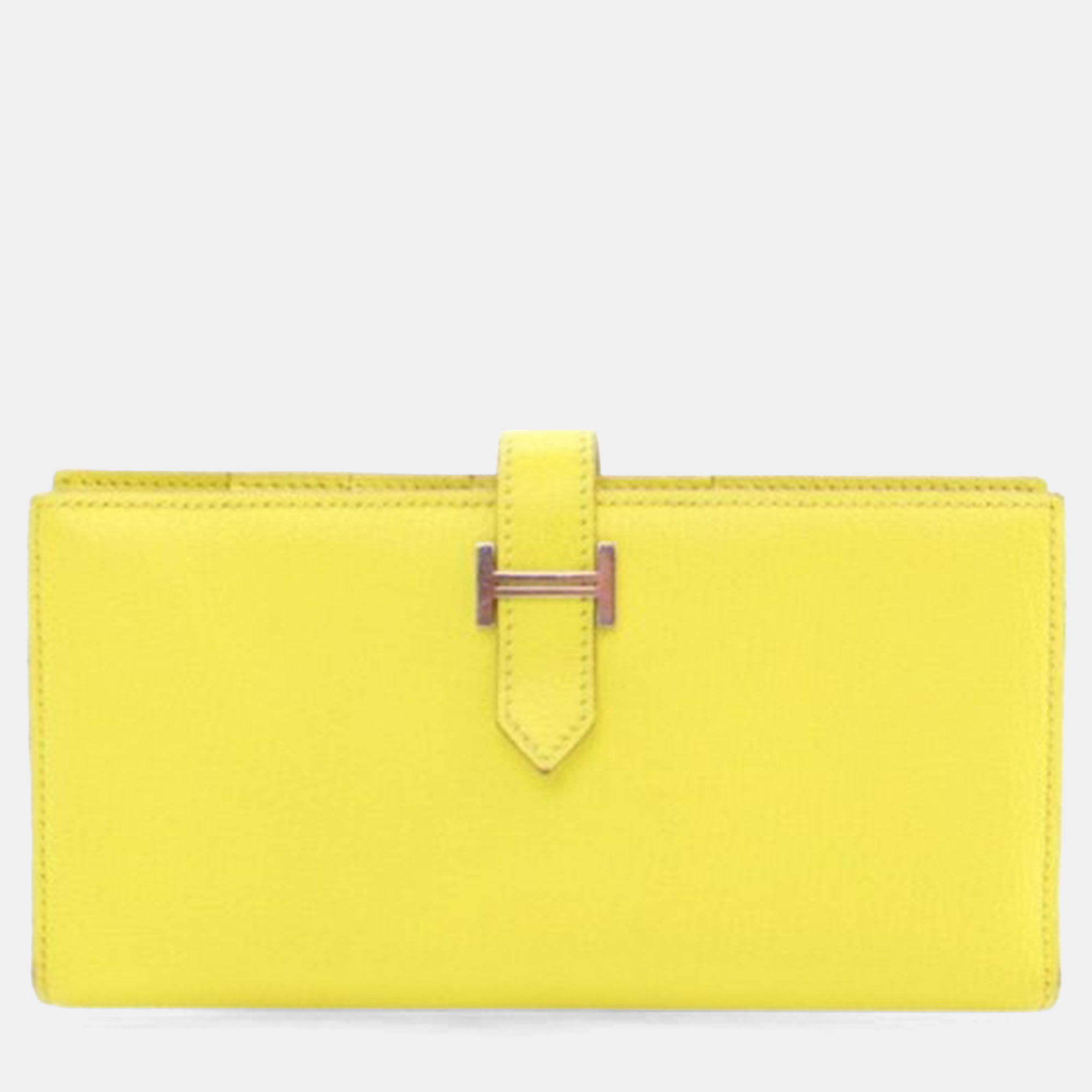 Click to view more detailed imagery on our partner's website Pre-owned Hermes Bearn Wallet In Yellow