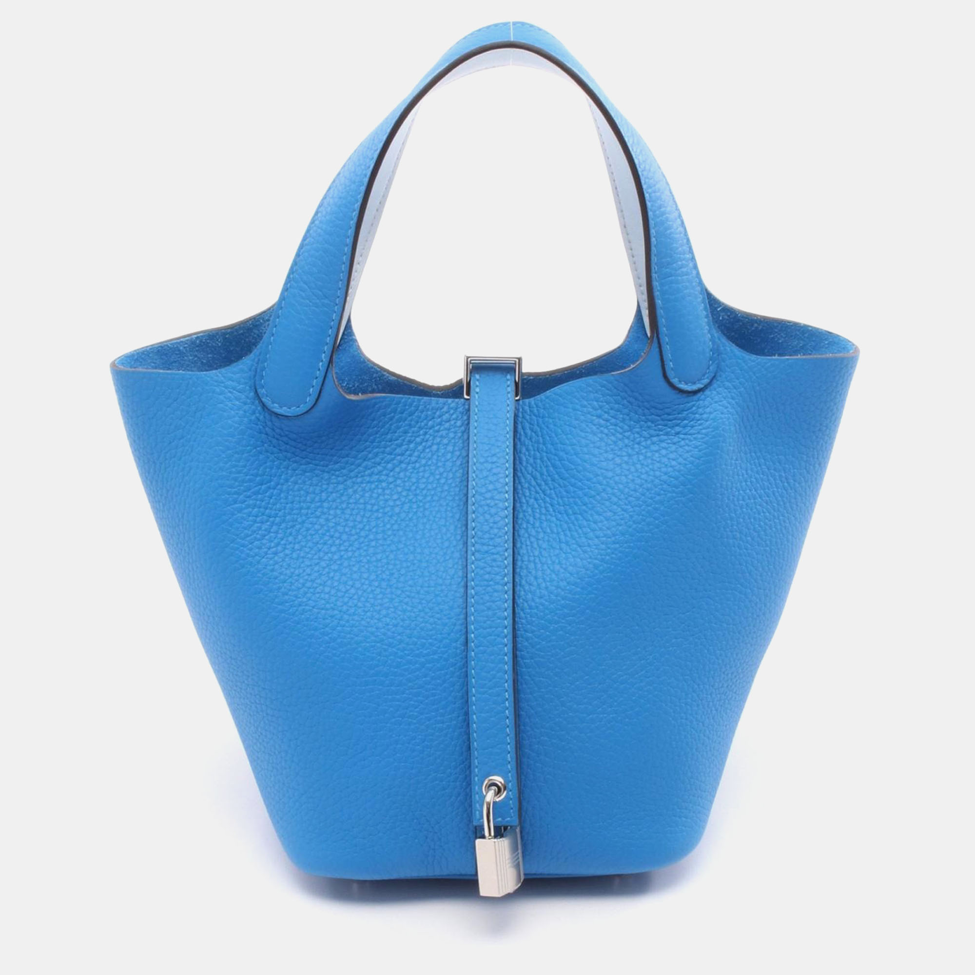 

Hermes Picotin Lock 18 Blue Hydra Taurillon Clemence Leather Shoulder Bag